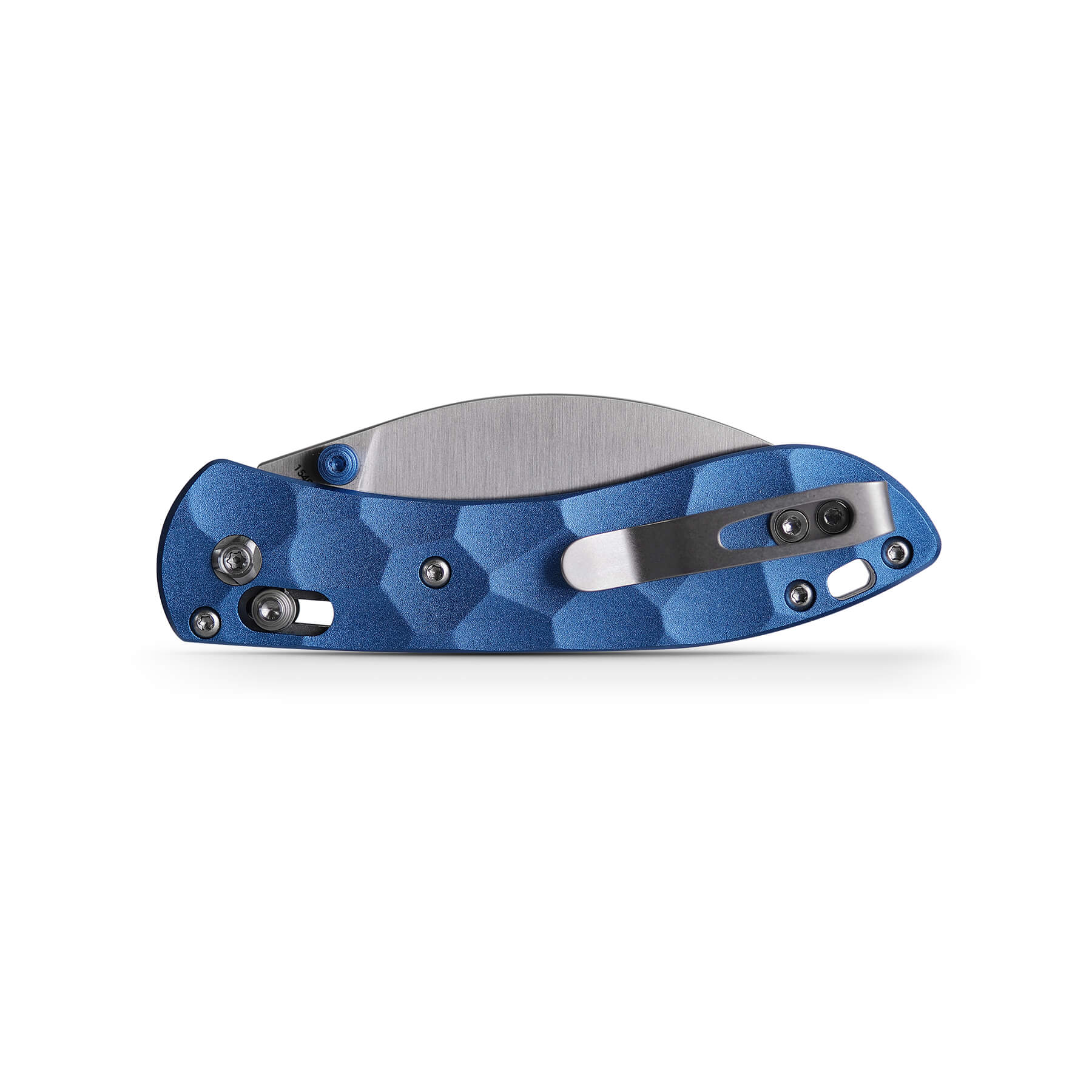 WMK Exclusive Vosteed Mini Nightshade Blue Pocket Knife - Sculpted Aluminum Handle, Satin 154CM Steel Blade (Model A0212) - Perfect for EDC, Camping, Hiking & Outdoor Adventures