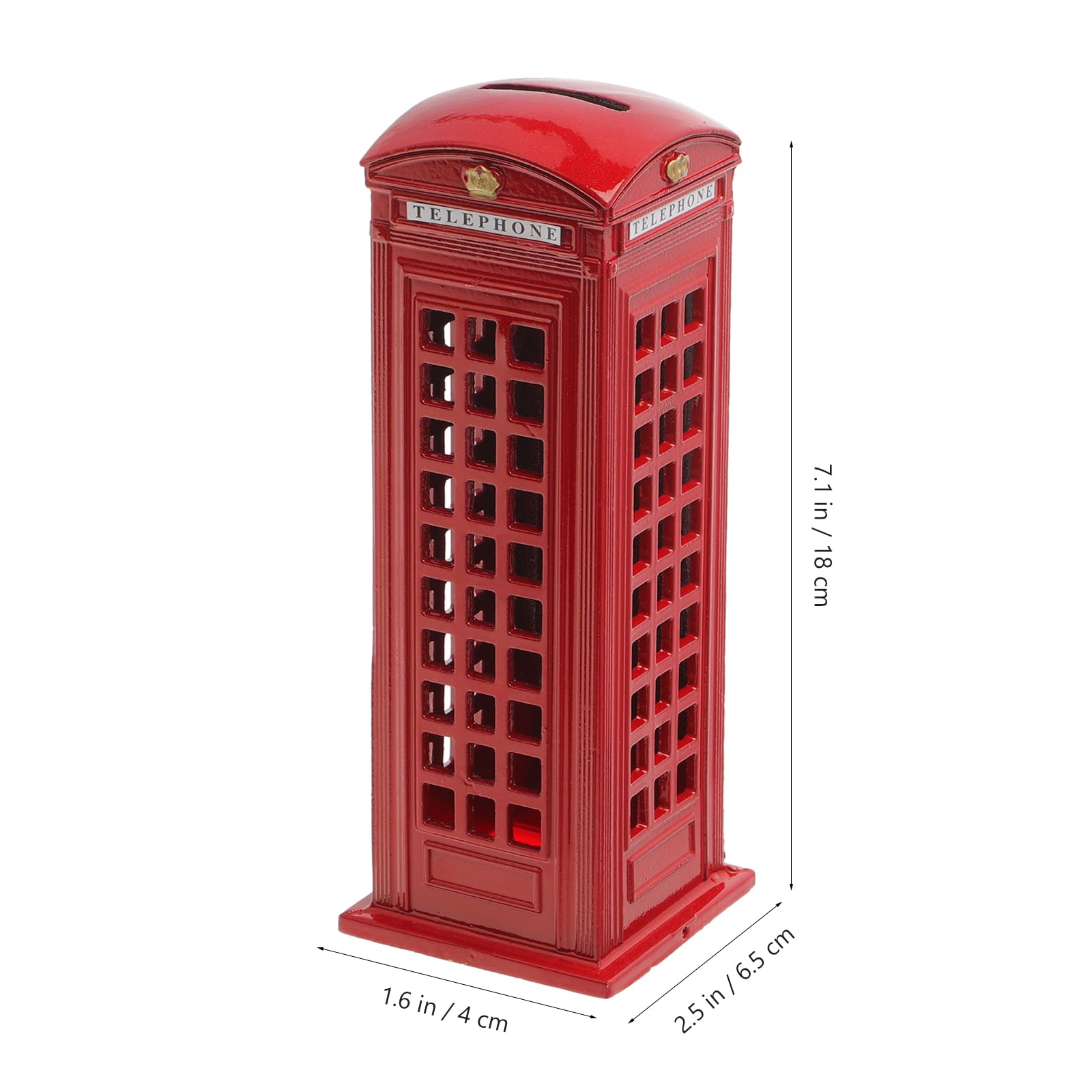 Red Telephone Booth Piggy Bank - London Themed Coin Jar Money Box for Adults & Kids - Perfect for Birthday, New Year Gifts & UK Souvenir Collectors (Home Decor, Office Desk Accessory, Savings Jar)