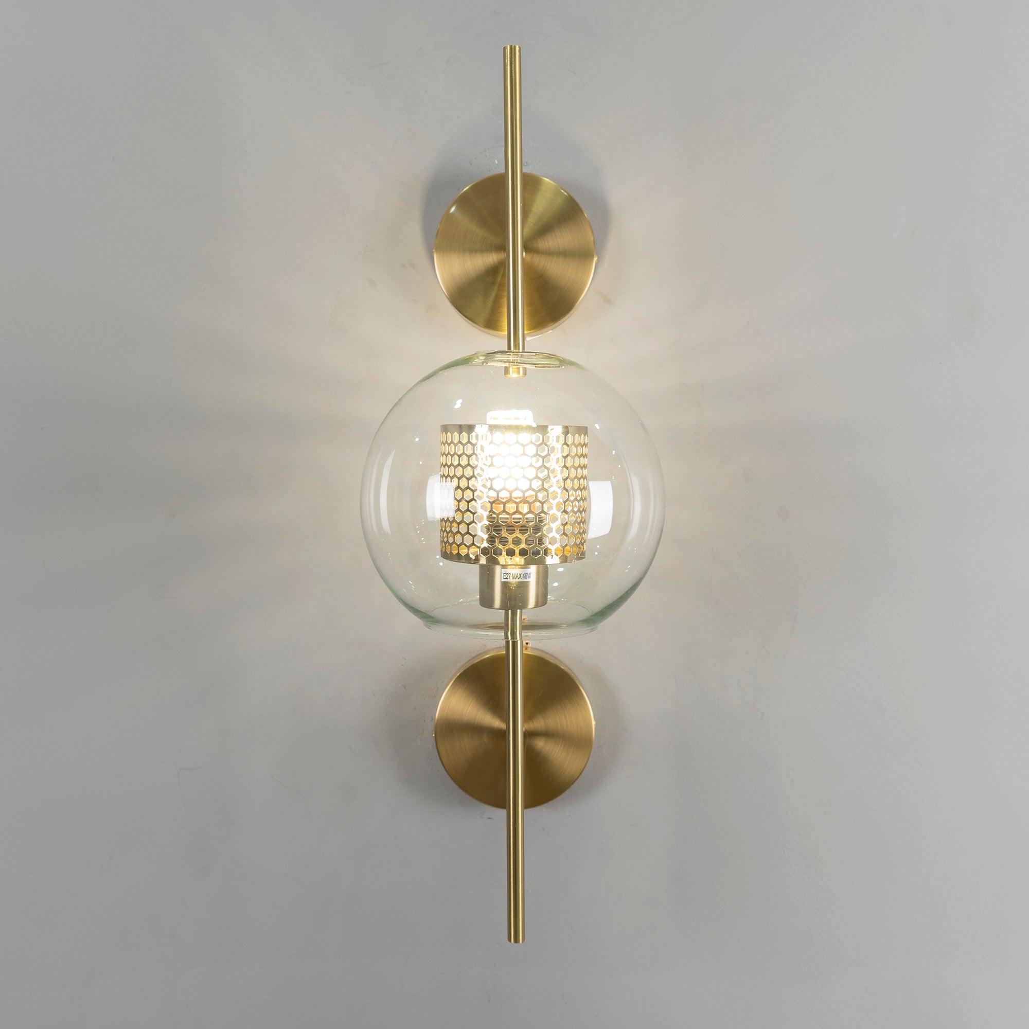 Chiswick Modern Glass Wall Light Fixture - Sleek Indoor/Outdoor Sconce for Living Room, Bedroom, or Patio Lighting