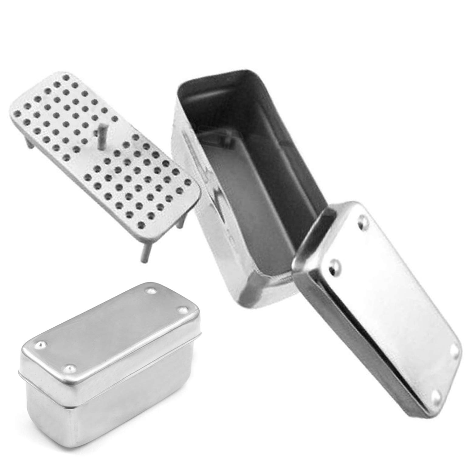 Dental Burs Sterilization Box - 72 Hole Aluminum Alloy Organizer Case for Dental Tools | Perfect for Dentist Offices, Clinics & Dental Lab Disinfection Storage