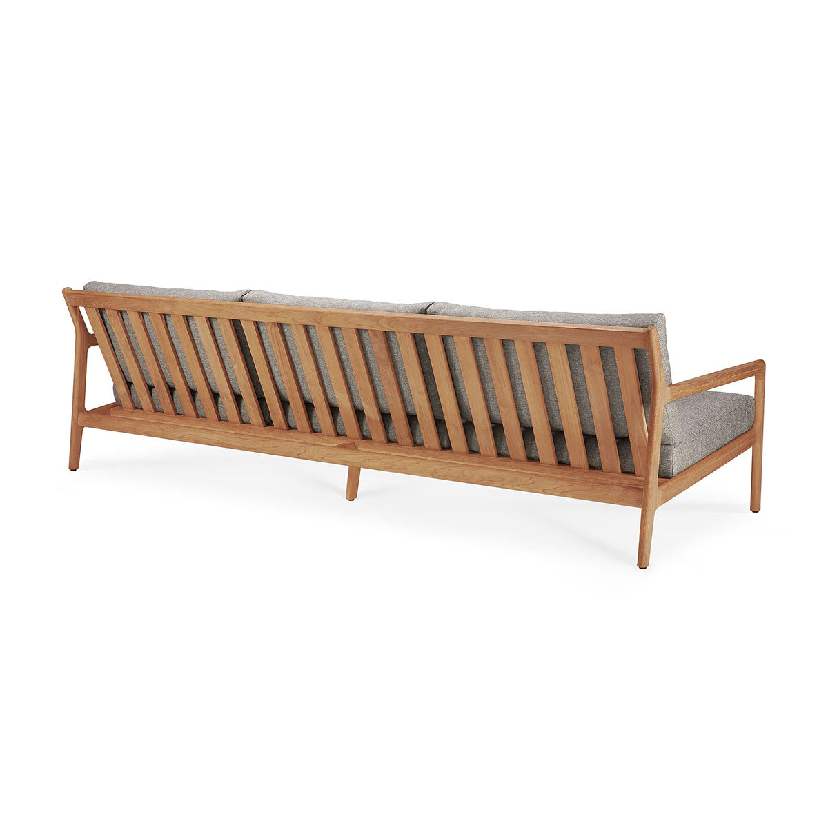 Outdoor 4-Seater Sofa with Jack Fabric - Teak & Mocha Color - Perfect for Patio, Garden, and Poolside Relaxation