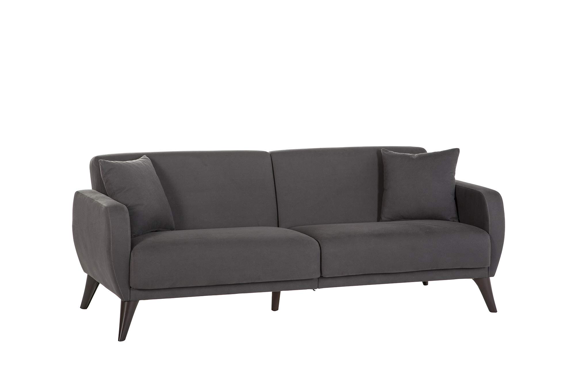 BELLONA Functional Sofa in a Box - Easy Assembly Modern Couch (Charcoal Gray) for Living Room, Apartment & Small Spaces