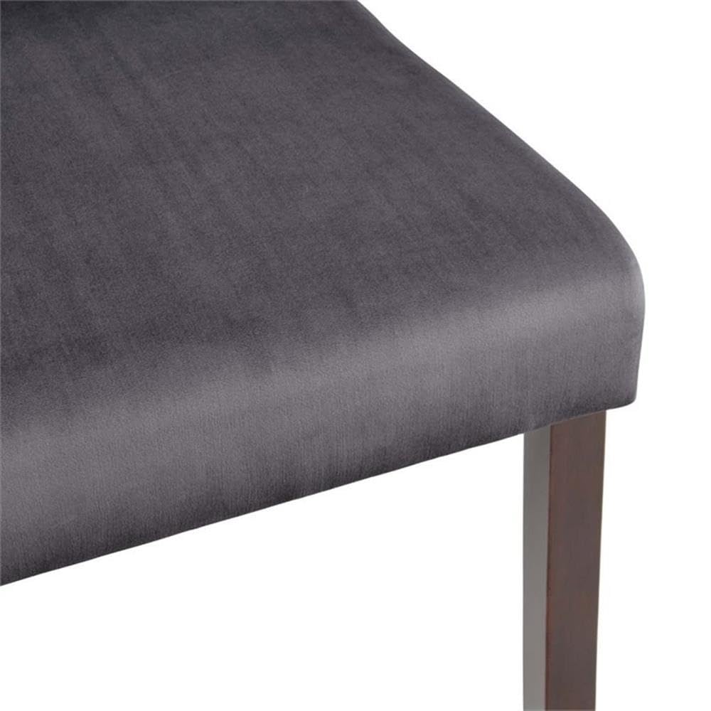 Modway Prosper Upholstered Velvet Dining Chairs Set of 2 - Modern Gray Velvet Side Chairs for Dining Room, Kitchen, Breakfast Nook & Home Decor