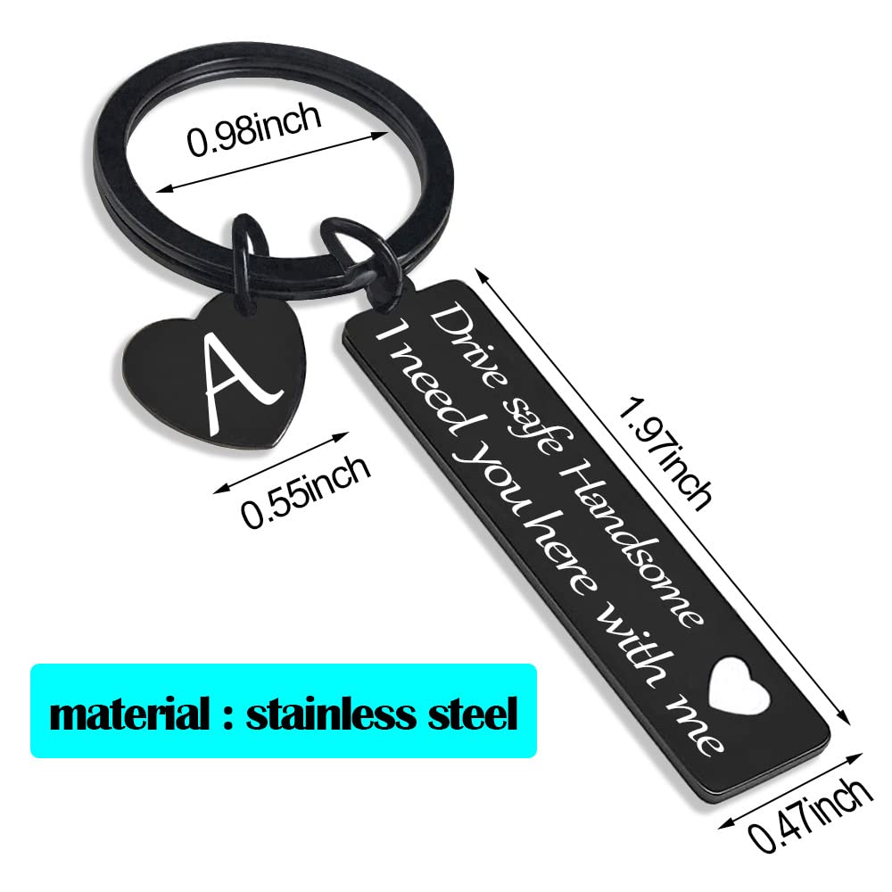 Drive Safe Keychain for Men - Thoughtful Gift for Boyfriend, Husband on Valentine's Day, Anniversary & Christmas - Car Safety Accessory for Daily Commute & Road Trips