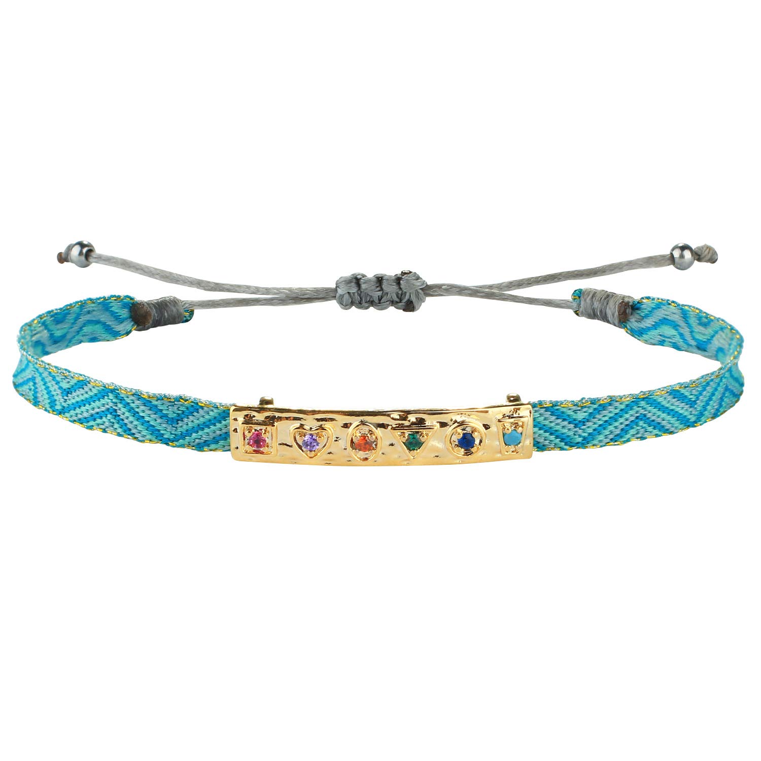 KELITCH Women's Friendship Bracelets with Star Charm - Adjustable Silk Rope Bracelets for Stacking, Colorful Beaded Strands - Perfect for Gifts, Boho Fashion & Everyday Wear