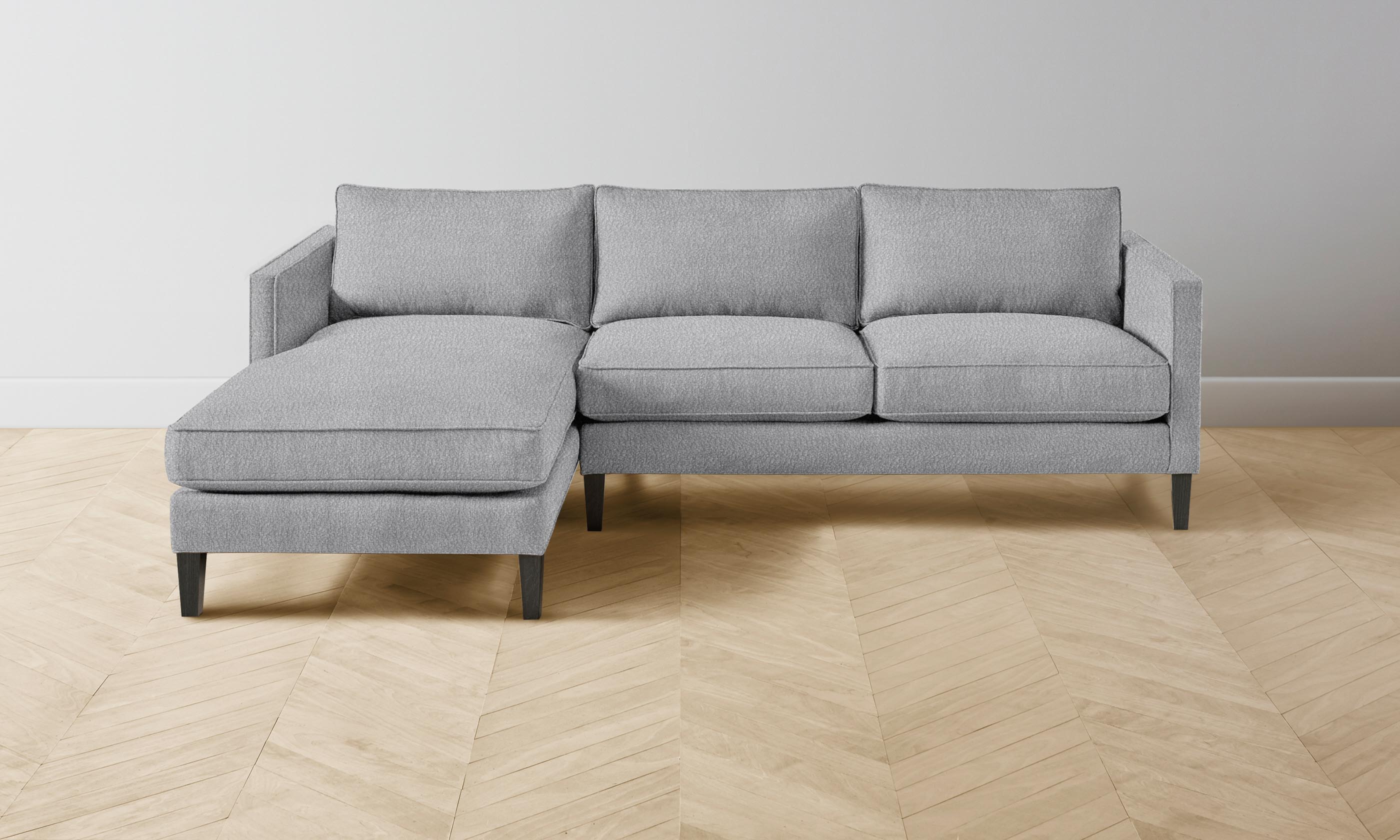 Luxury Crosby Sectional Sofa with Italian Bouclé Fabric & Waterfall Edge - Perfect for Modern Living Room & Lounge Areas