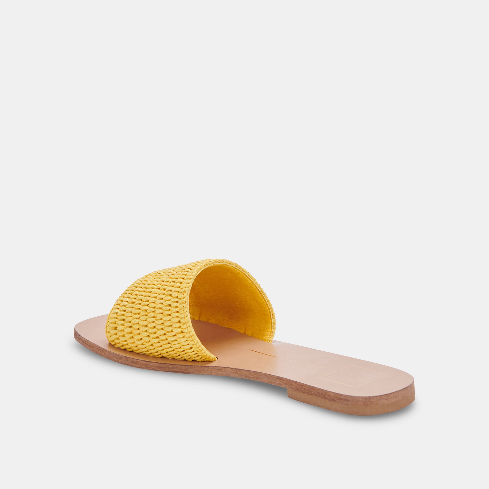 BELLE Women's Yellow Raffia Sandals - Comfortable Summer Beach Slides for Outdoor Walking and Vacation