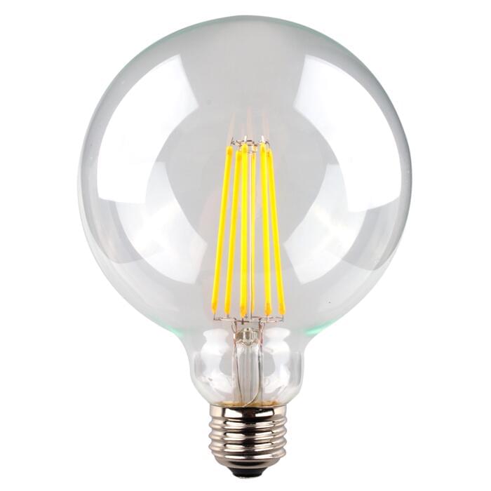 8W G125 Spherical Clear E27 Dimmable Warm White LED Bulb - Energy Efficient Lighting for Home, Bedroom, Living Room, and Office
