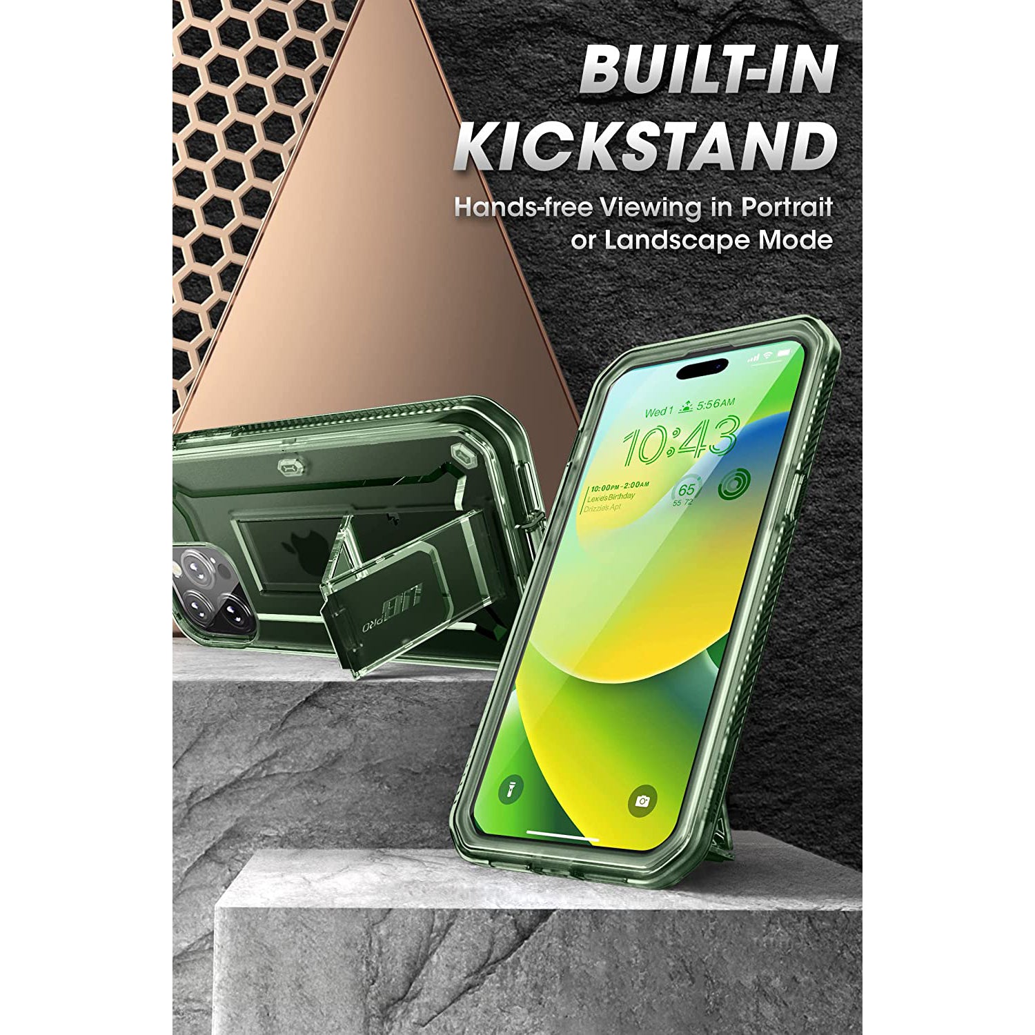 iPhone 14 Pro Max 6.7 Inch Unicorn Beetle PRO Rugged Case - Green Fog | Shockproof & Drop Protection | Perfect for Outdoor Adventures, Construction Work & Extreme Sports
