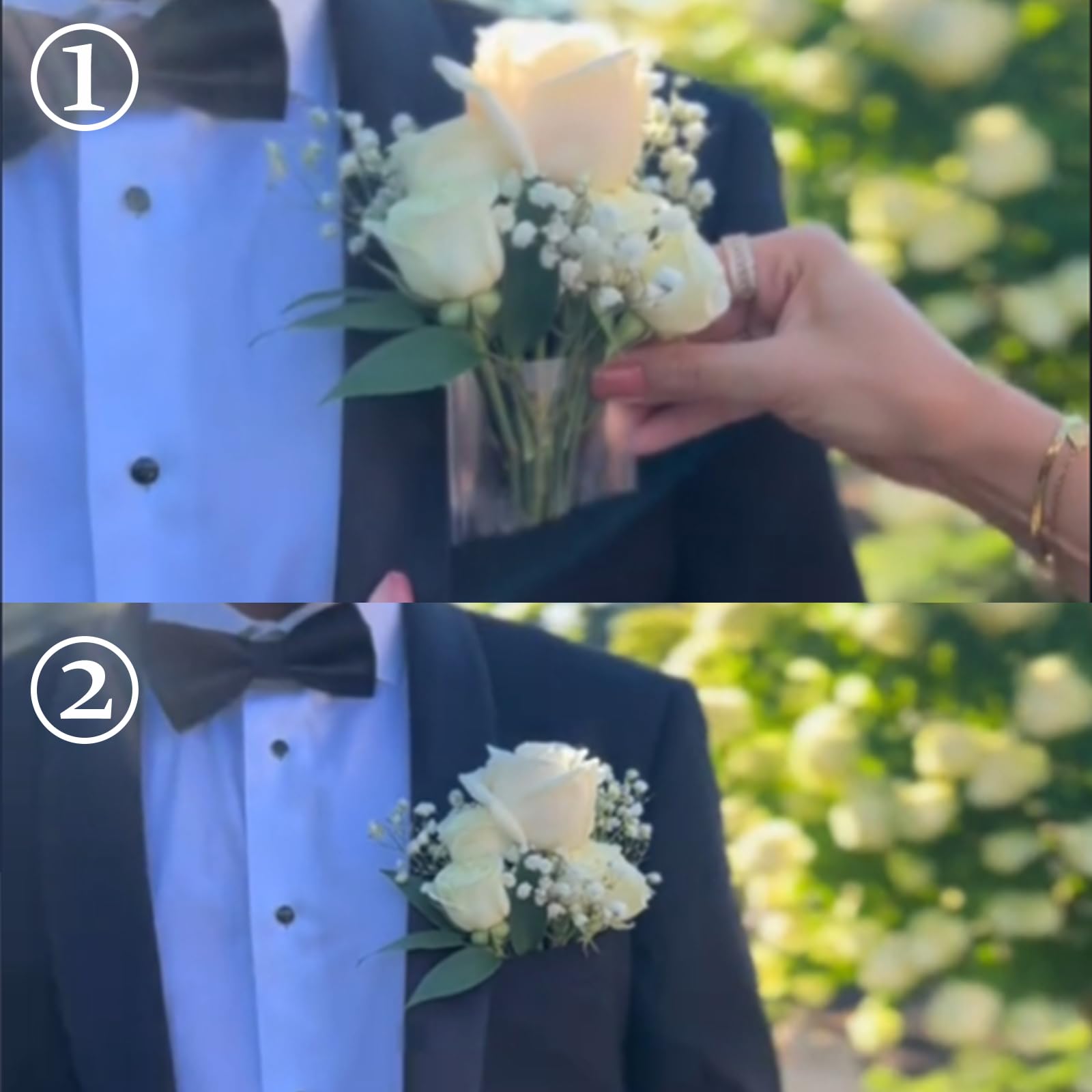 12 Pack Boutonniere Plastic Sleeves - Flower Holder for Suit Jacket Pocket (Flowers Not Included) | No Lapel Pin Needed | Perfect for Wedding Groom & Groomsmen Suits | Formal Events & Prom Accessories