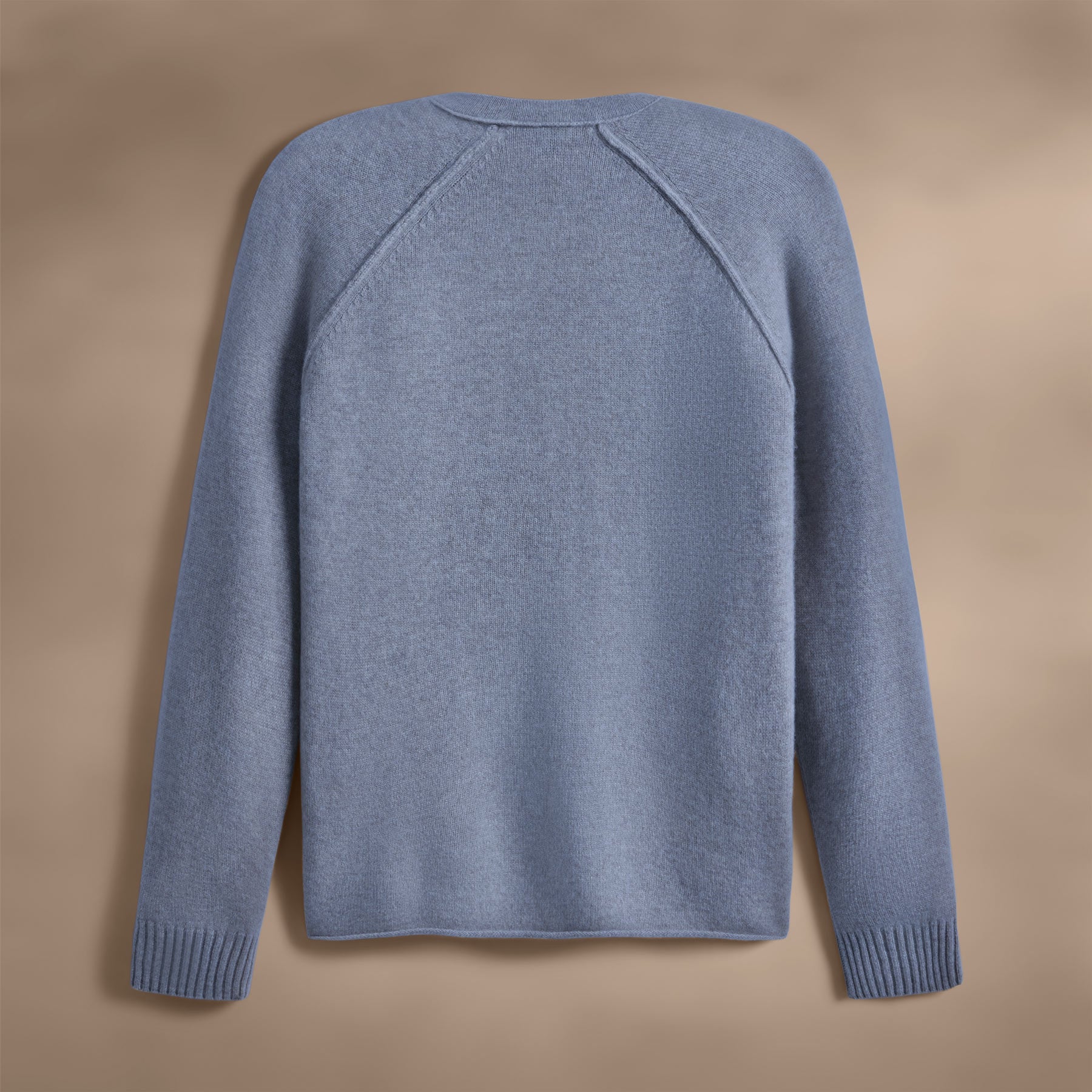 Sustainable Recycled Cashmere Raglan Crewneck Sweater - Faded Indigo Wash | Eco-Friendly Soft Knit Pullover for Women | Perfect for Casual Outings, Office Wear & Cozy Layering