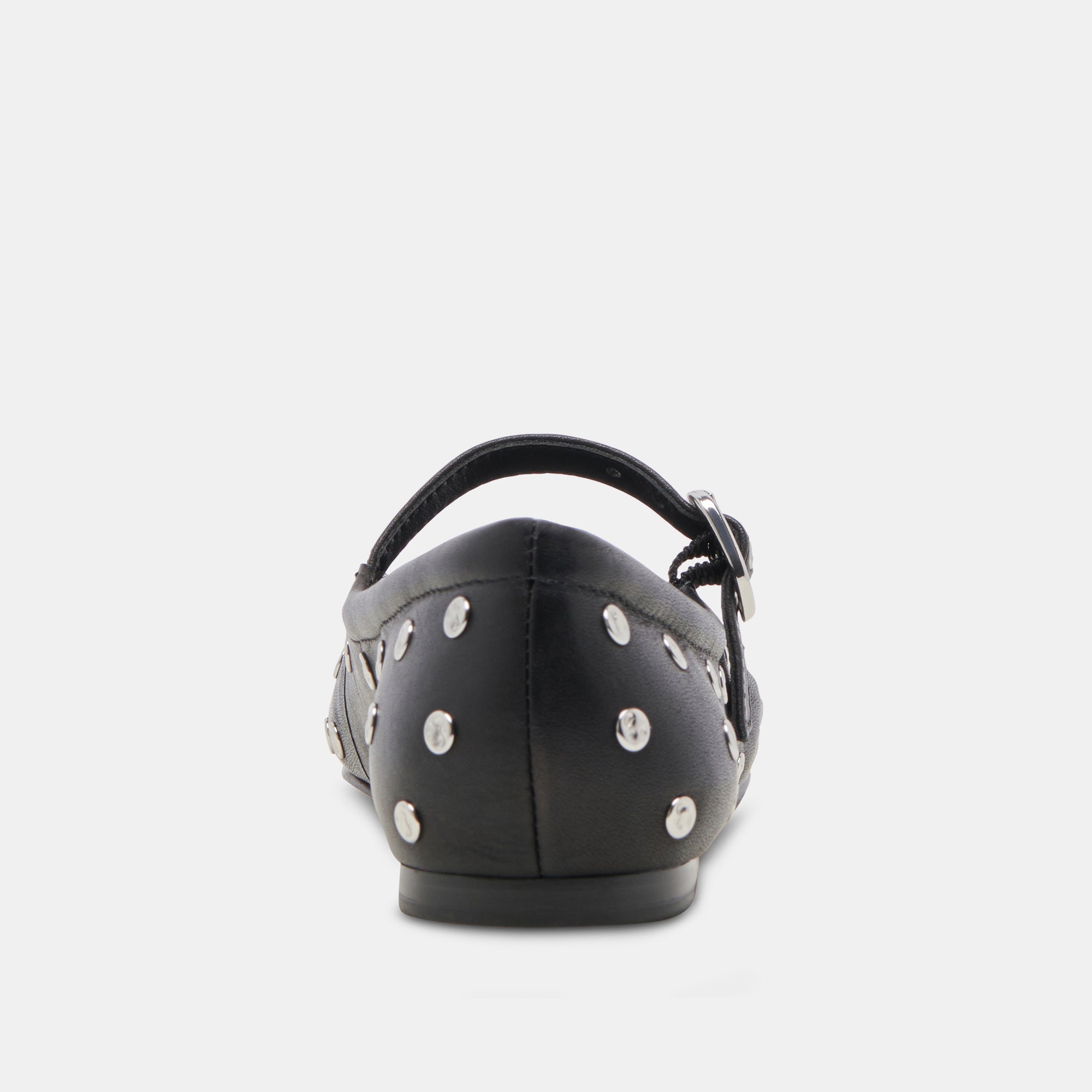 REYES STUD Black Leather Ballet Flats for Women - Comfortable & Stylish Shoes for Work, Office, and Casual Wear