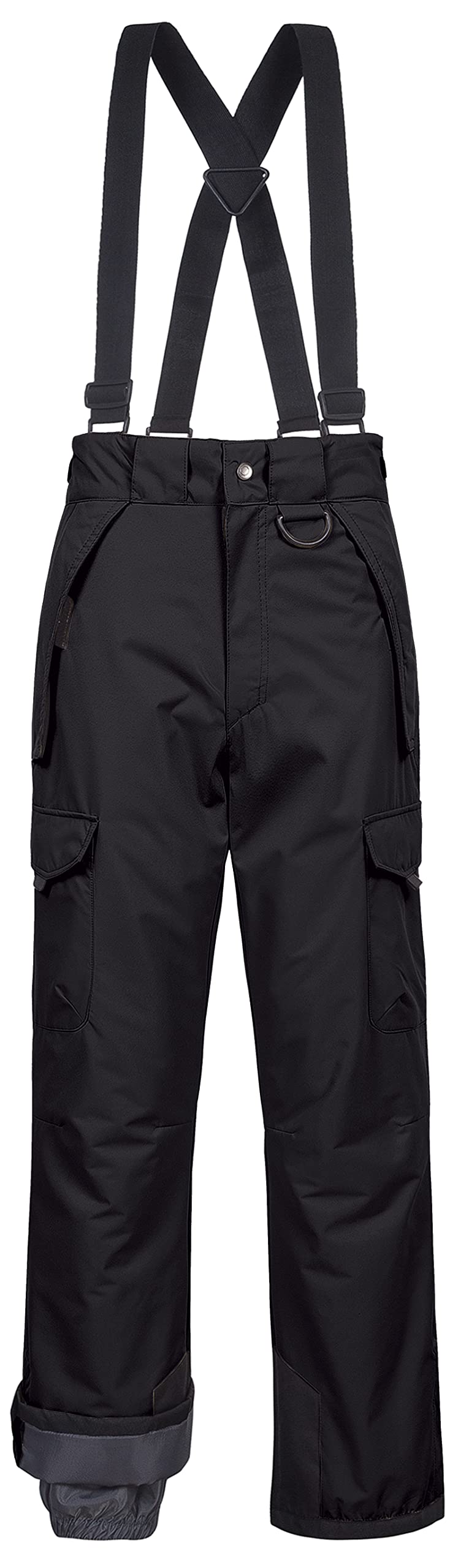 CREATMO Men's Waterproof Insulated Snow Pants - Winter Ski Bibs with Cargo Pockets for Snowboarding & Outdoor Activities | Cold Weather Gear for Men
