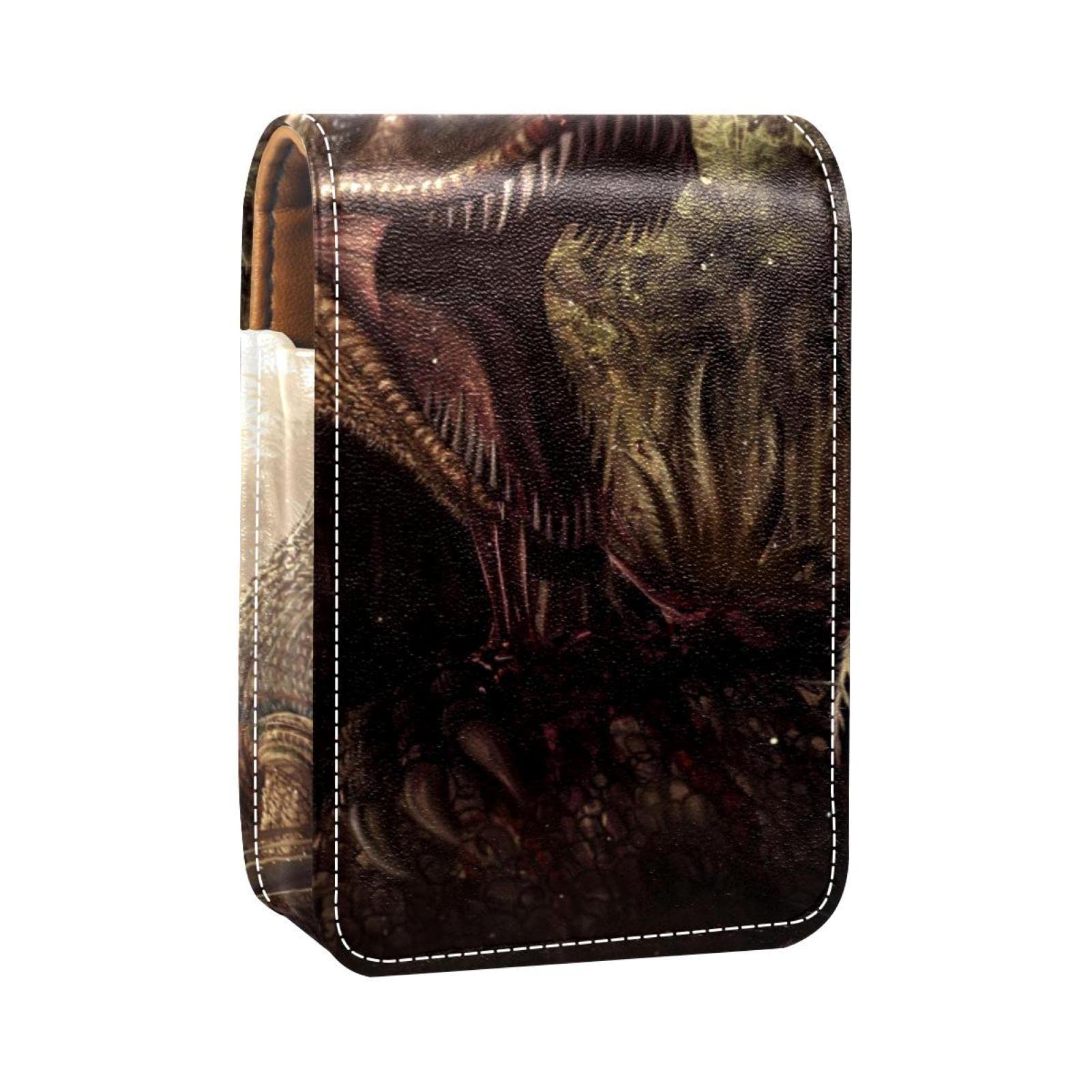 Personalized Dinosaur Lipstick Case - Portable Makeup Bag & Cosmetic Pouch Organizer with Ancient Danger Animal Design - Perfect for Travel, Daily Use, and Gift Giving