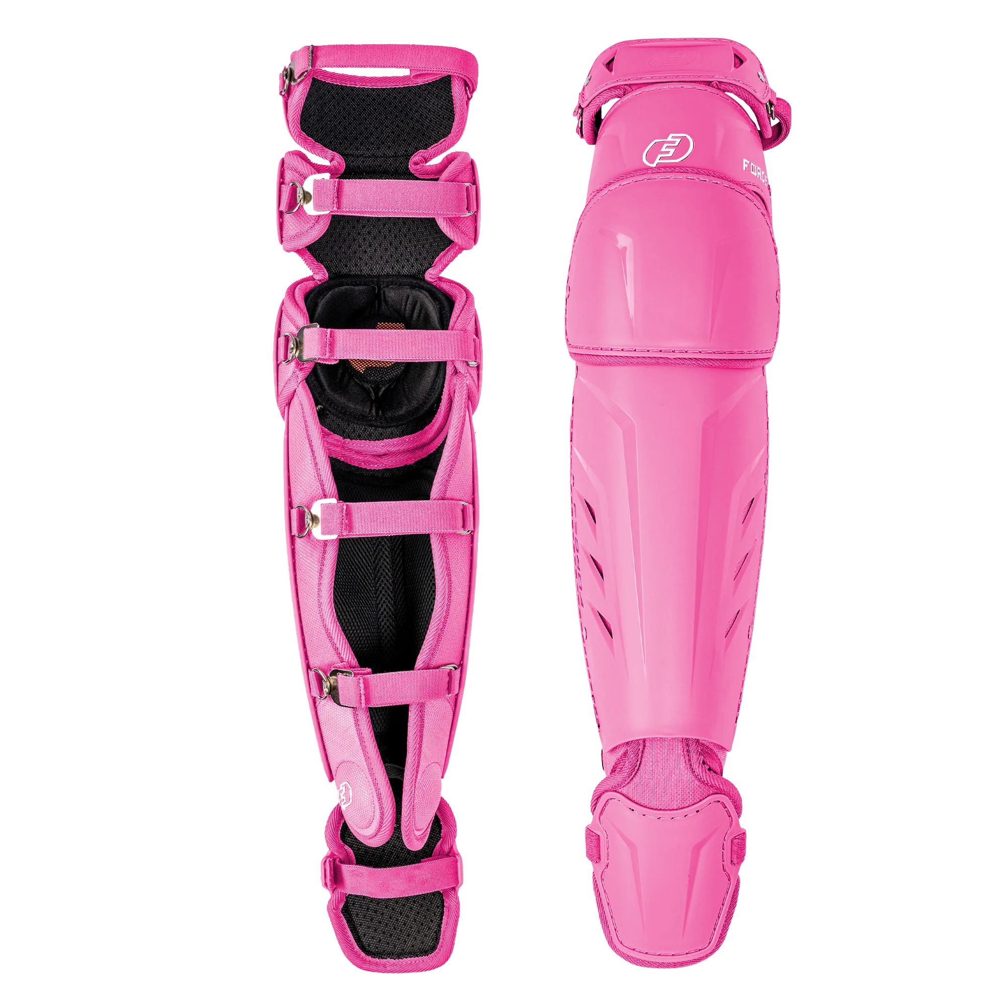 FORCE3 XS3® PRO ELITE Baseball Catcher Leg Guards - Lightweight Protective Gear for PitchCom® System - Perfect for Intermediate Players & Youth Leagues