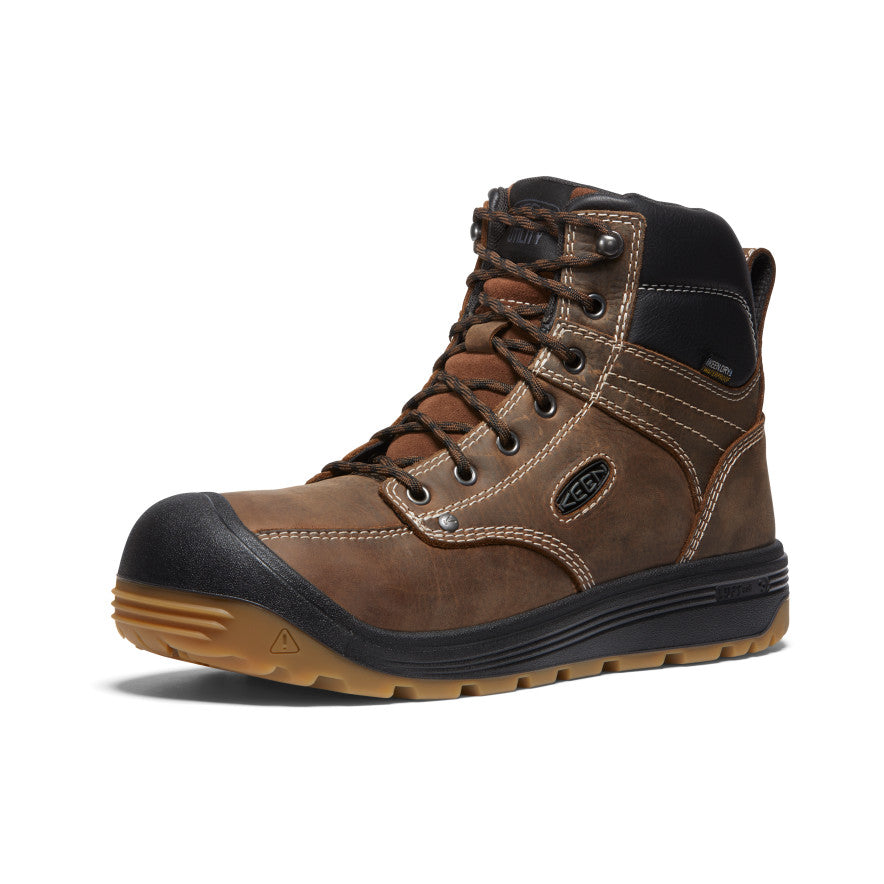 Men's Fort Wayne 6 Waterproof Soft Toe Work Boots - Dark Earth/Gum | Durable & Comfortable for Construction, Hiking & Outdoor Work