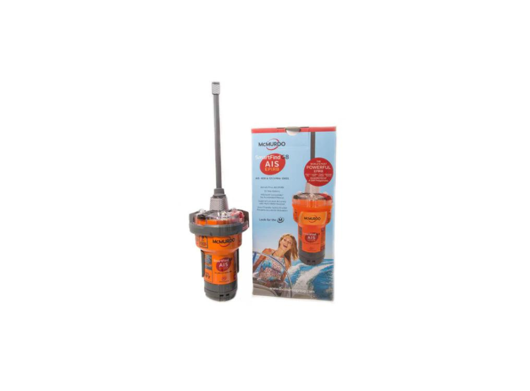 McMurdo G8 SmartFind AIS EPIRB Automatic Release Unit - Marine Emergency Beacon for Boats & Ships - Perfect for Offshore Sailing, Fishing & Water Rescue Operations