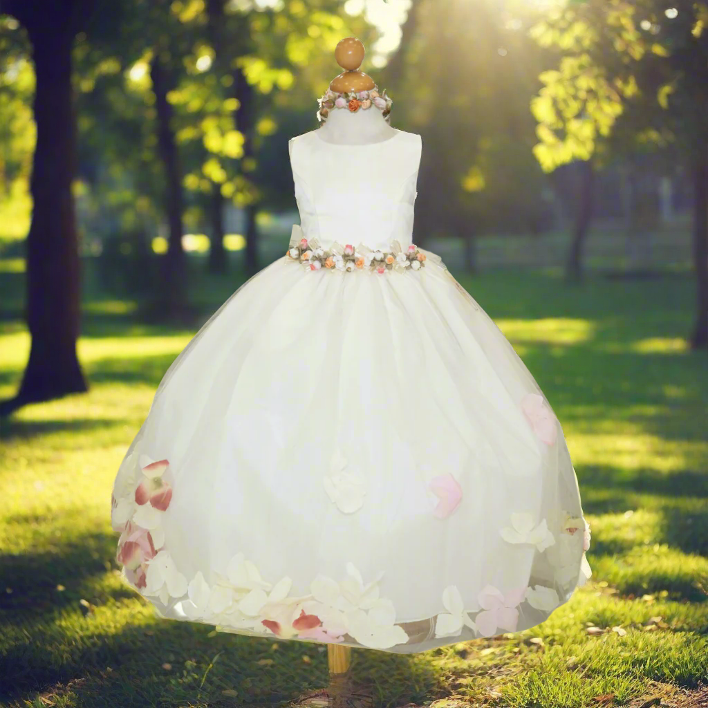 Elegant Flower Girl Dress for Weddings & Special Occasions - D1100 | Perfect for Bridal Showers, Birthday Parties & Formal Events