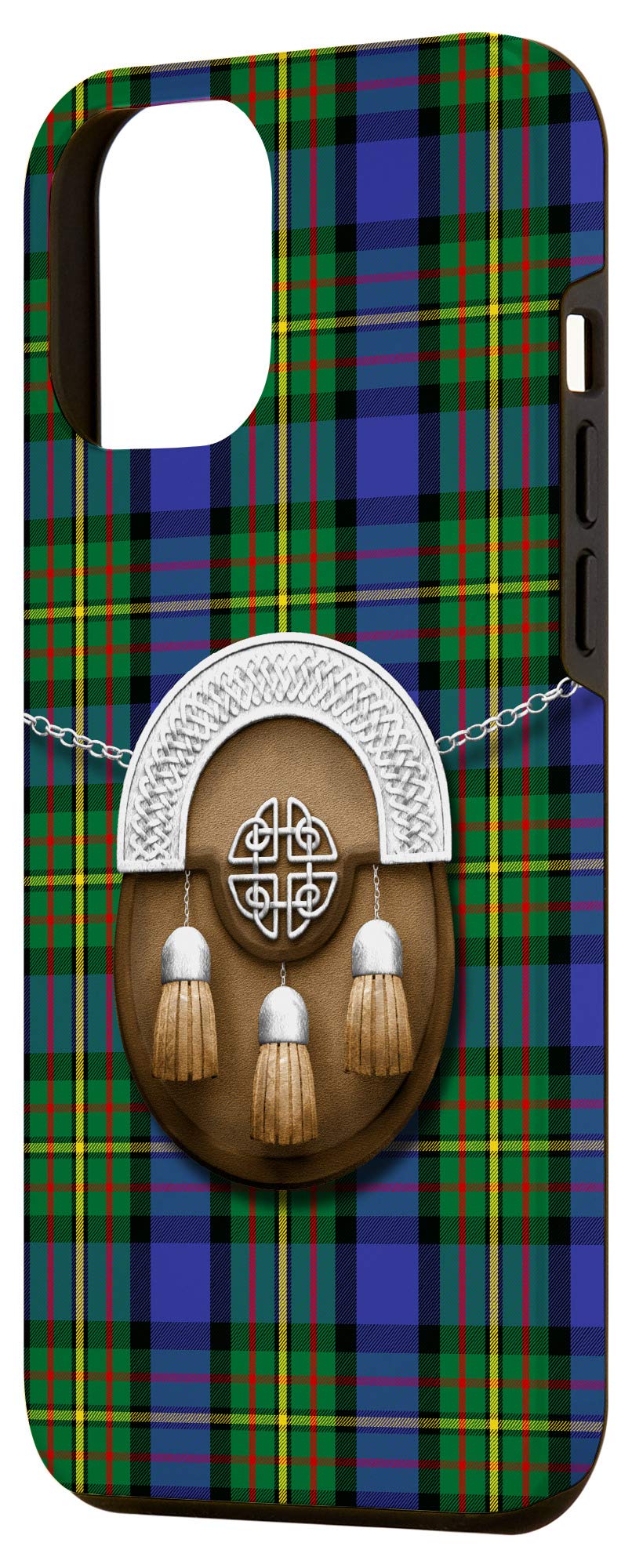 iPhone 12 Pro Max Case - Scottish Clan MacLaren Tartan Design with Kilt Sporran Style | Protective Phone Cover for Daily Use, Travel & Special Events