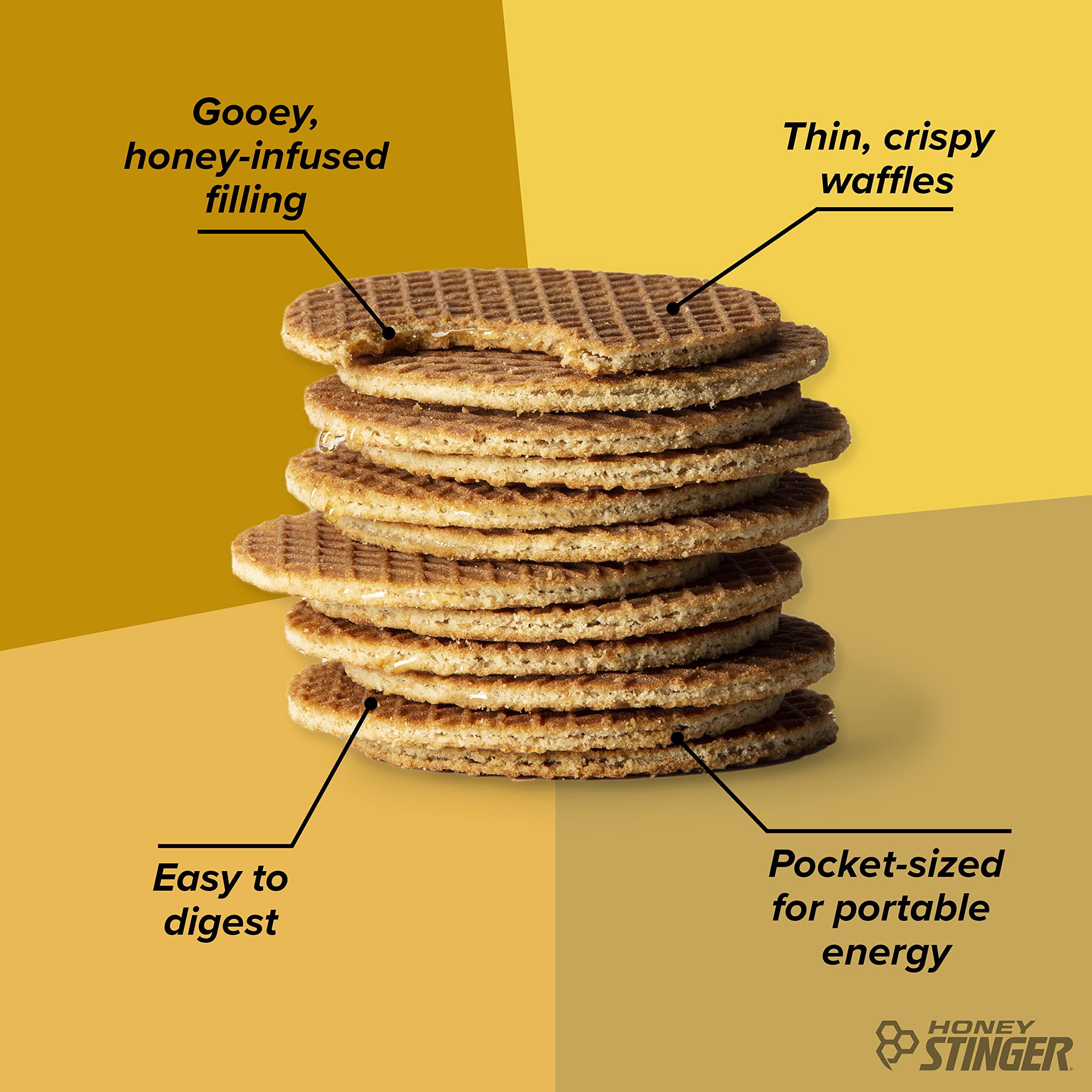 Honey Stinger Organic Energy Waffle - Pre & Post Workout Snack for Gym & Sports