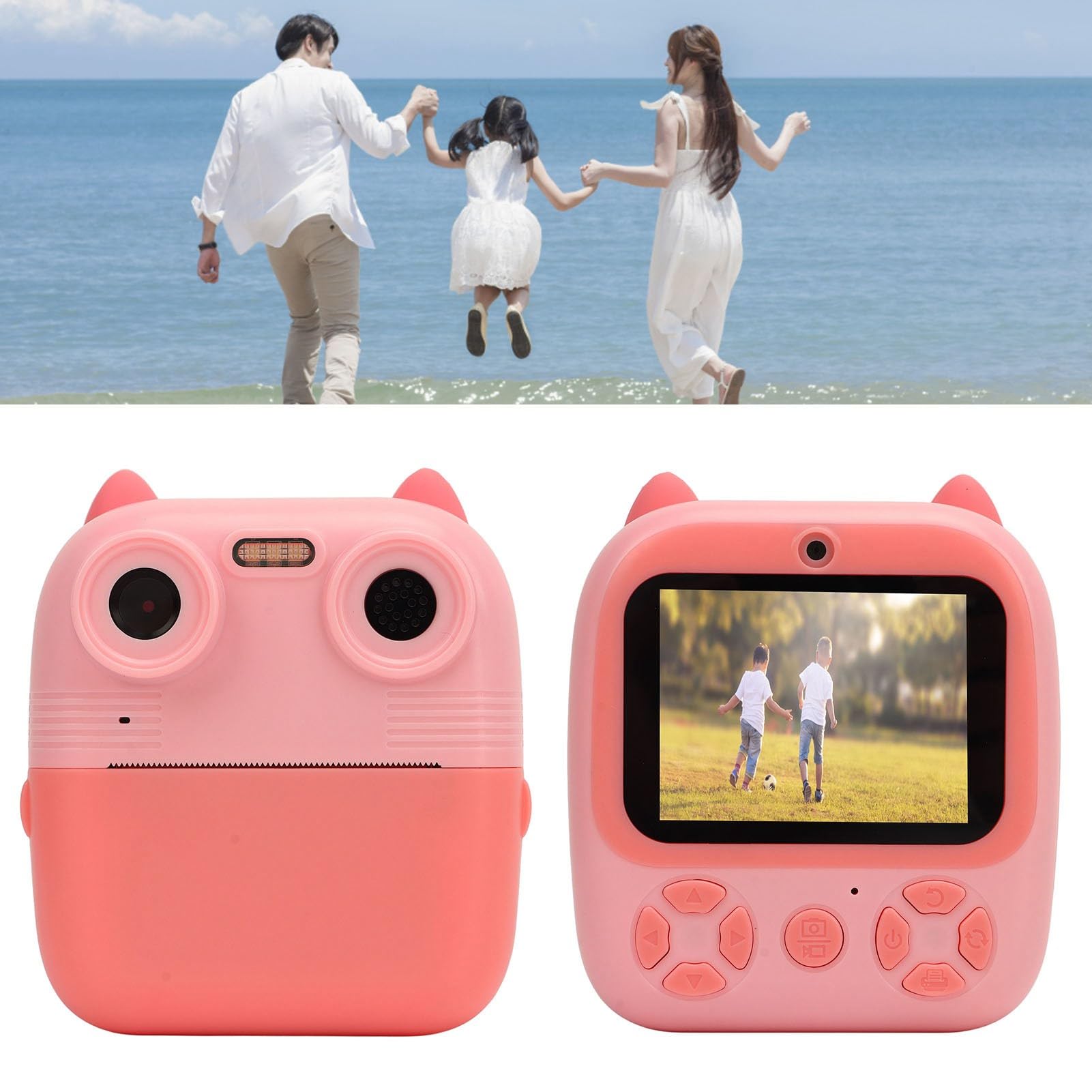 24MP Kids Instant Print Digital Camera - Pink Selfie Camera for Children with Video Recording | Perfect for Birthday Gifts, Travel Memories & School Activities