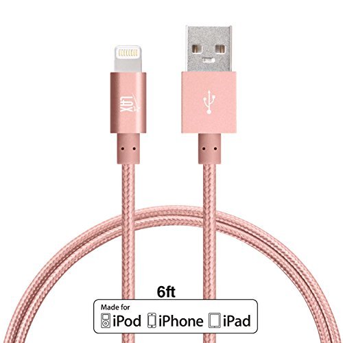 MFi Certified iPhone Charger Lightning Cable - Durable Braided USB Cord for iPhone 14/13/12/11/XS/XR/X/8/7, iPad & iPod - Fast Charging & Data Sync for Home, Office & Travel