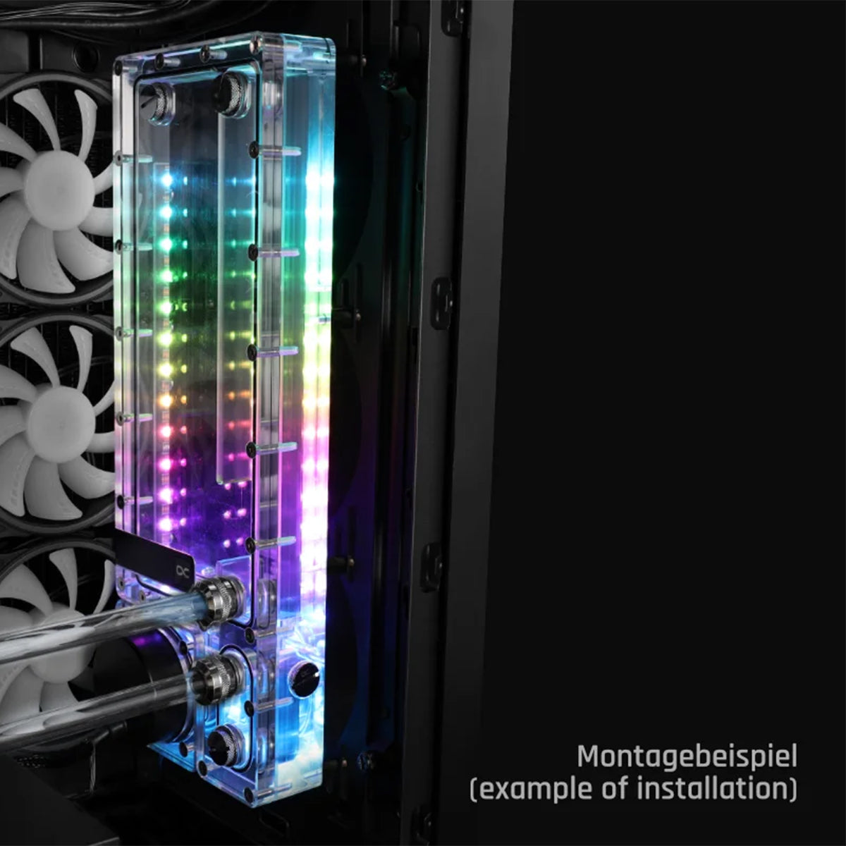 Alphacool Core Flat Reservoir 240mm ARGB with VPP Apex Pump - High Performance PC Liquid Cooling System for Gaming Rigs and Workstations