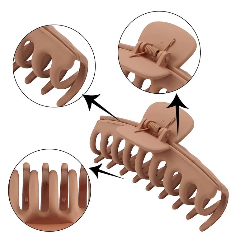Chronex 3-Piece Hollow Shark Hair Claw Clips - Metal Ponytail Holders & Hair Accessories for Women | Perfect for Updos, Buns, and Everyday Hairstyles (Style_13)