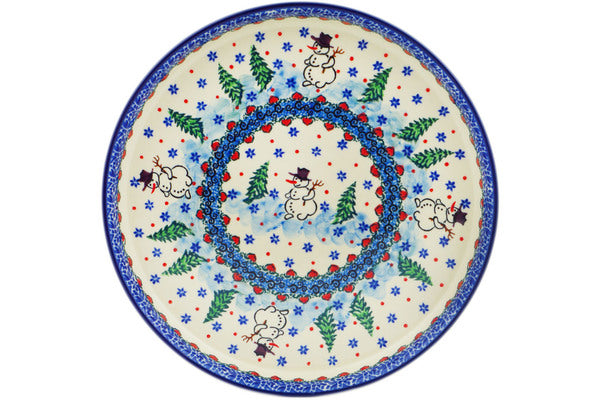 10-Piece Christmas Cookie Platter Set with Dancing Snowman Design - Perfect for Holiday Parties, Baking, and Festive Dessert Serving