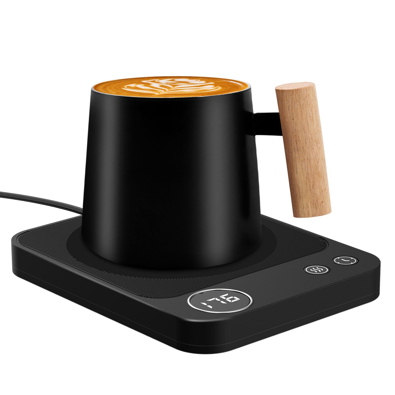 3-Temperature Smart Coffee Mug Warmer with Auto Shut Off & Digital Display - Electric Desk Warmer for Coffee, Tea, Hot Chocolate - Perfect for Office, Home & Travel Use (No Cup Included)