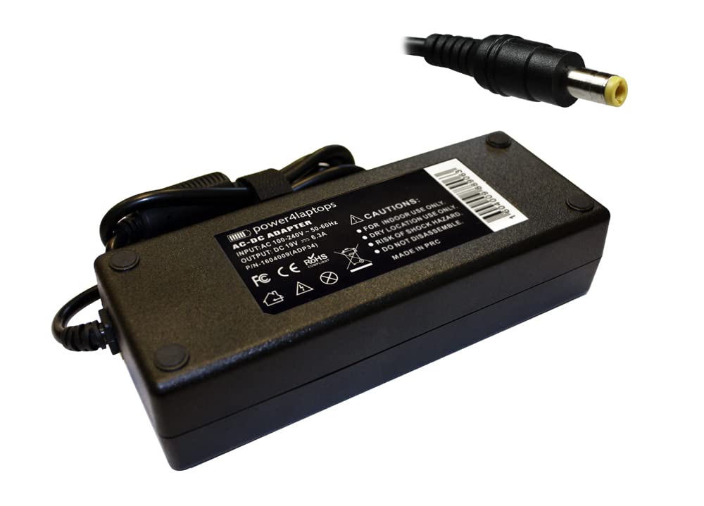 Power4Laptops 90W AC Adapter for Asus Zen AiO A5400WFA Desktop PC - Replacement Power Supply Cord with Universal Compatibility - Perfect for Home Office & Gaming Setups