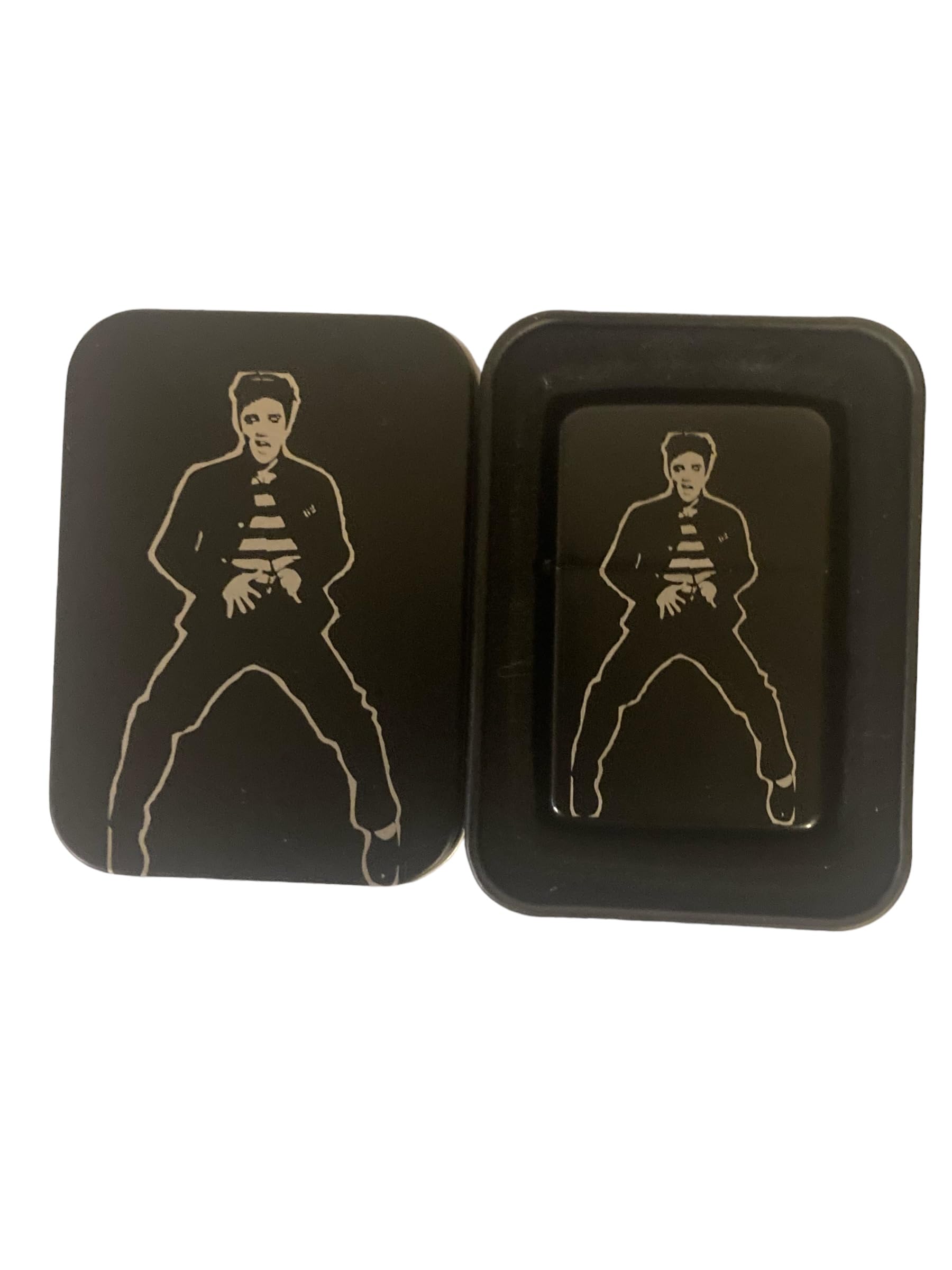 Elvis Engraved Black Matte Lighter with Case - Perfect for Collectors, Gifts & Everyday Carry (EDC)
