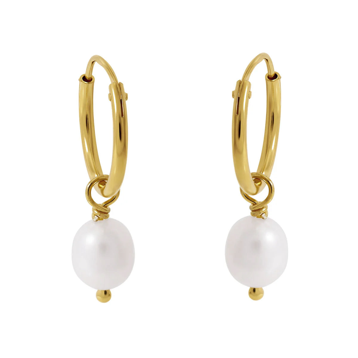 Elegant Gold Pearl Sleepers for Women – Perfect for Sleep, Travel & Everyday Comfort