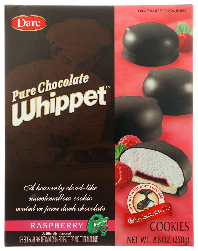 Dare Raspberry Whippet Cookies, 8.8 oz Pack - Delicious Crunchy Wafers for Snacking, Parties & Gifts