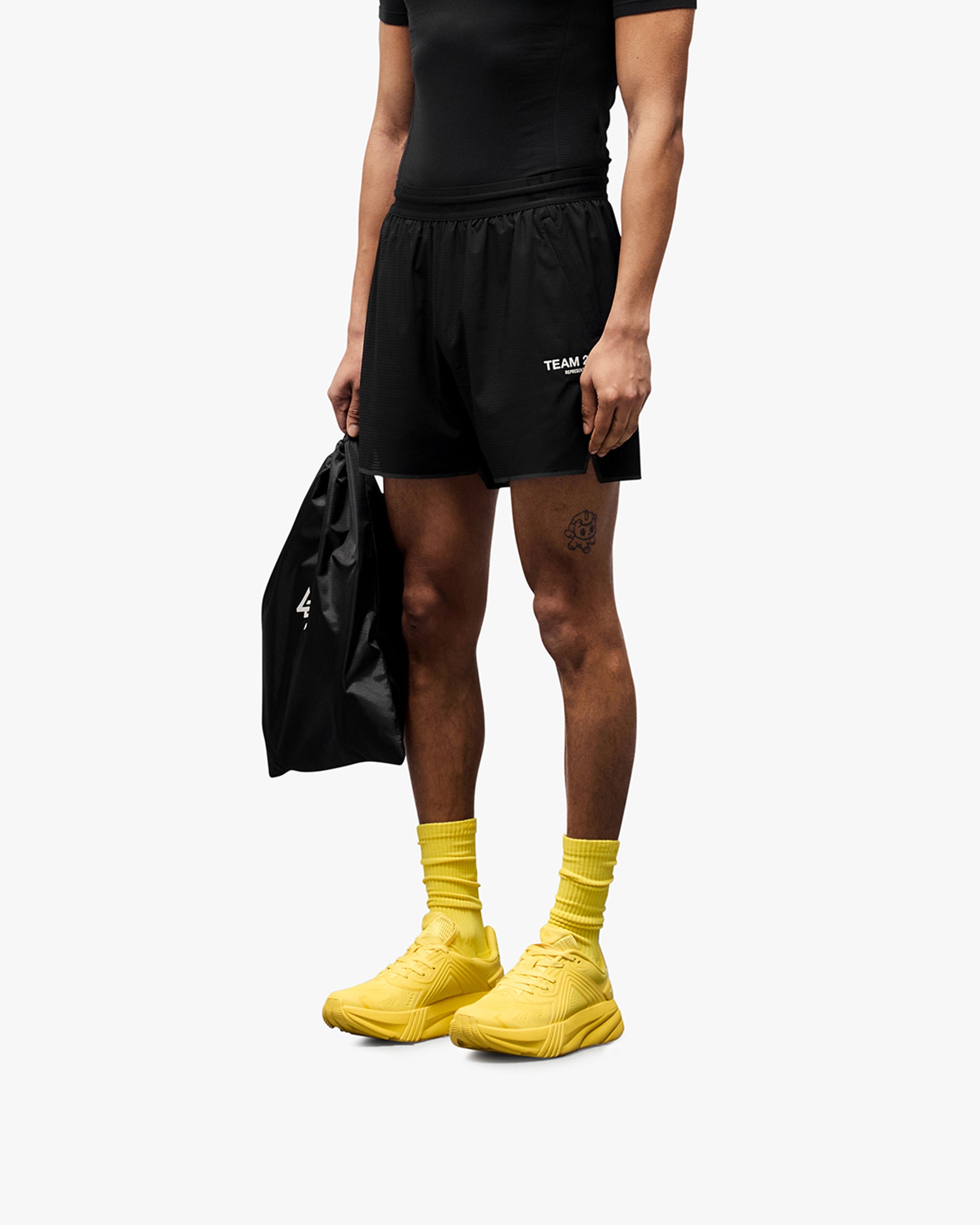 Team 247 Aero Short - Black - Men's Lightweight Running Shorts for Gym, Workout & Outdoor Sports