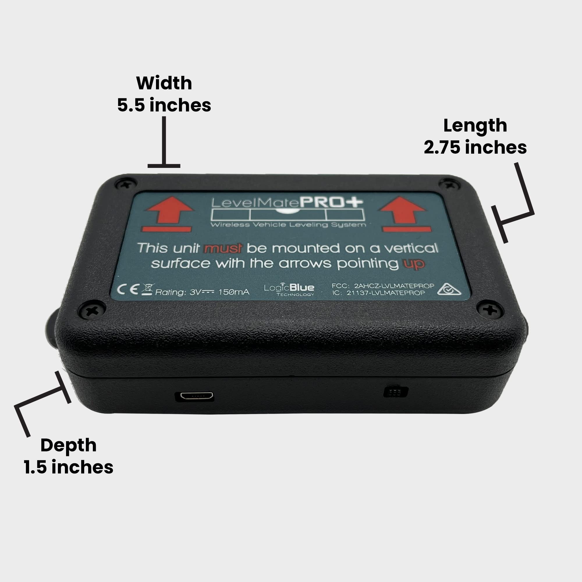 LogicBlue Technology LevelMatePRO+ Wireless RV Leveling System - Bluetooth Leveler for Campers & Travel Trailers | Easy Setup with Mobile App & Apple Watch Compatibility | Perfect for RV Camping, Road Trips & Outdoor Adventures