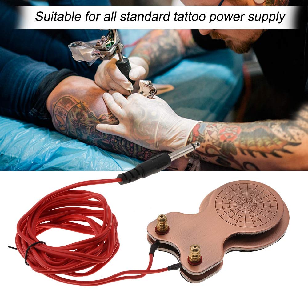 Professional Tattoo Foot Pedal Switch - Heavy Duty Iron Foot Controller for Tattoo Machines | Perfect for Tattoo Artists, Permanent Makeup & Body Art Studios