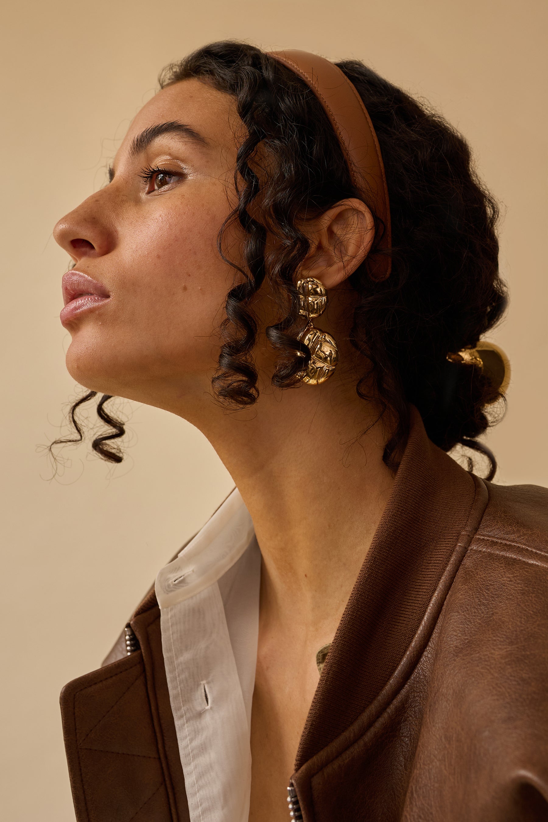 Heidi Genuine Leather Headband for Women - Fashion Hair Accessory for Work, Gym, and Everyday Wear