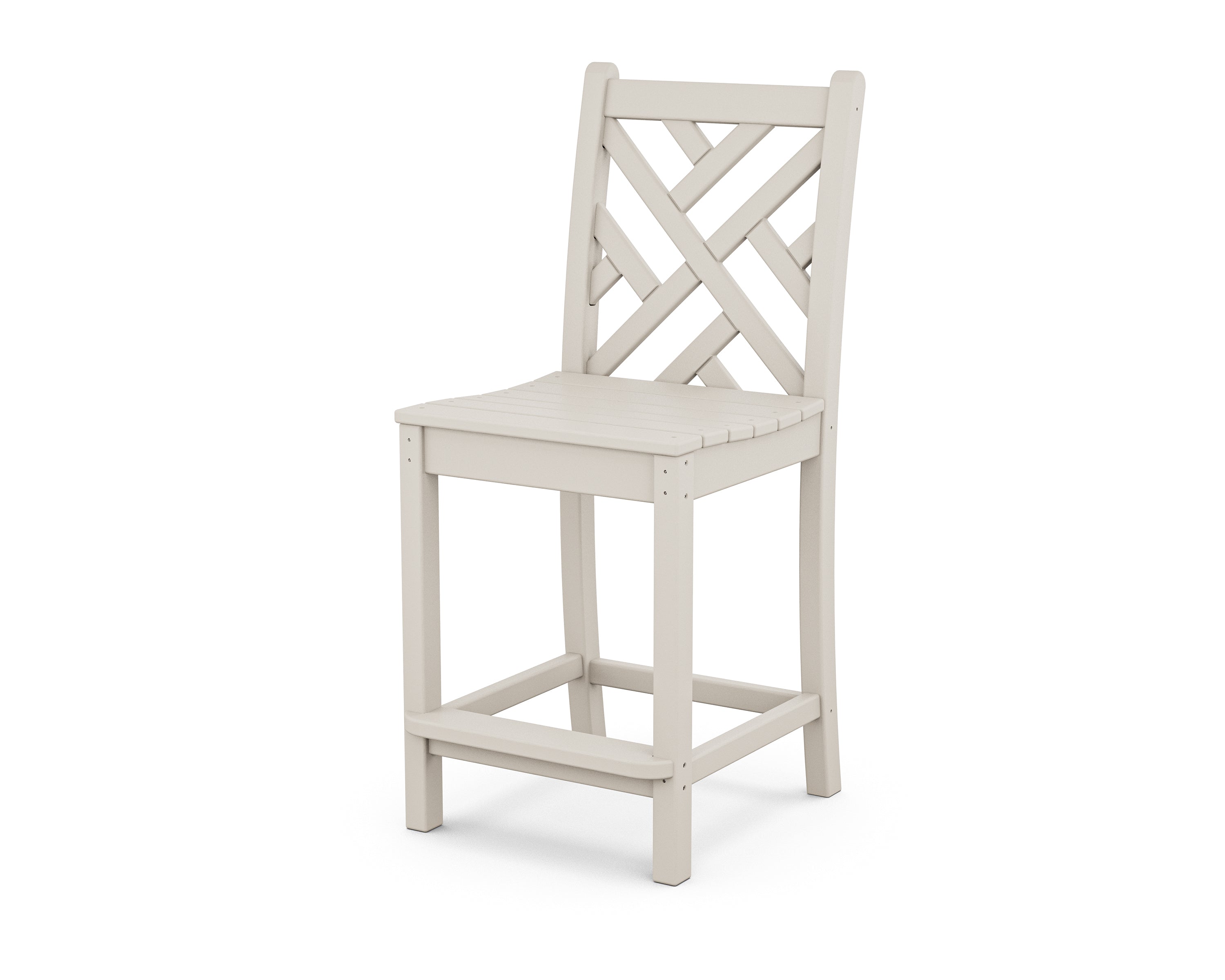 POLYWOOD Chippendale Counter Height Bar Stool - Durable Outdoor & Indoor Dining Chair for Kitchen, Patio, and Restaurant Use