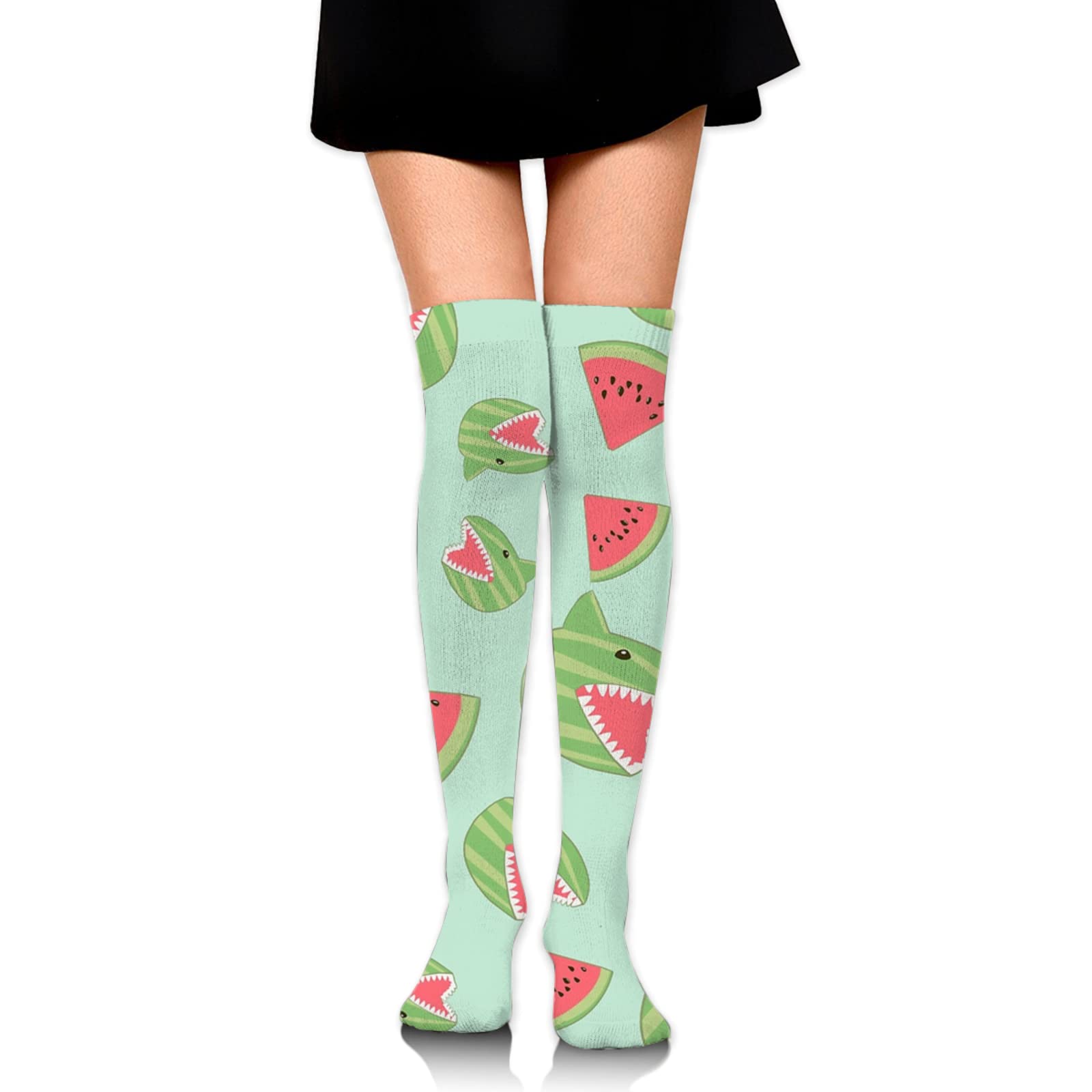 Funny Girls Thigh High Spandex Compression Socks - Cute Party Socks for Women & Teens - Perfect for Halloween, Cosplay, Dance Performances and Fashion Outfits