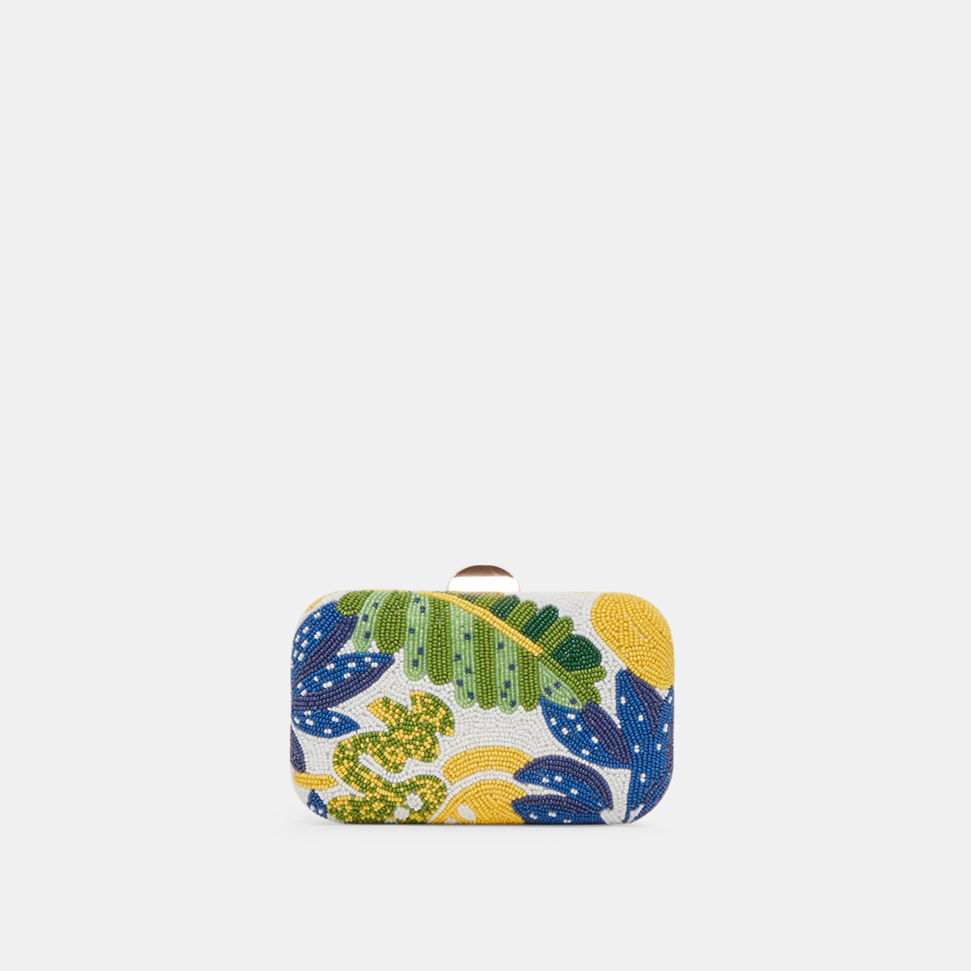 DAISY CLUTCH BLUE MULTI BEADED - Elegant Beaded Evening Clutch Purse for Women, Perfect for Weddings, Parties & Special Occasions