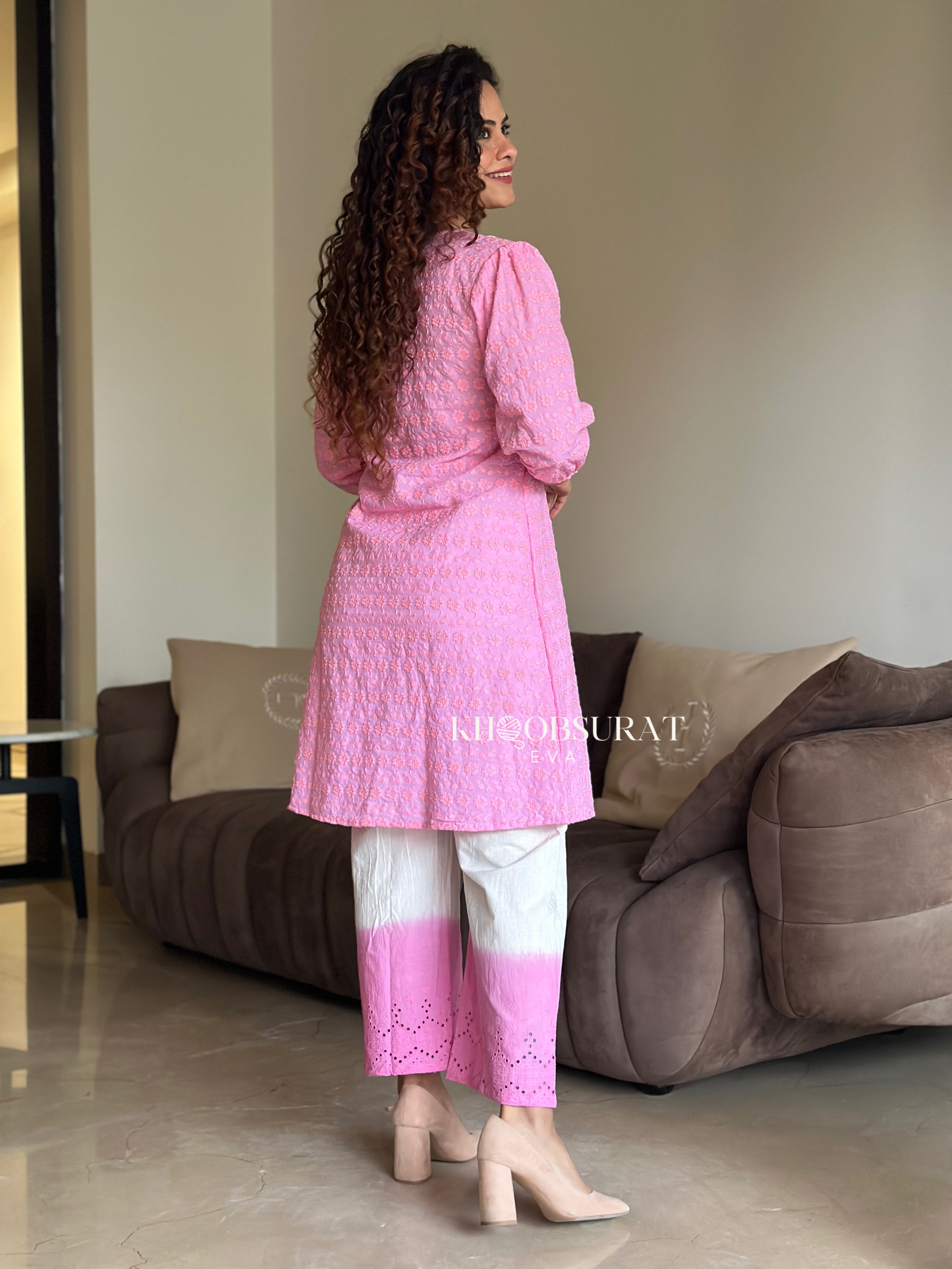 Valentino Pink Kurta Set for Women | Elegant Ethnic Wear | Perfect for Festivals, Weddings & Parties