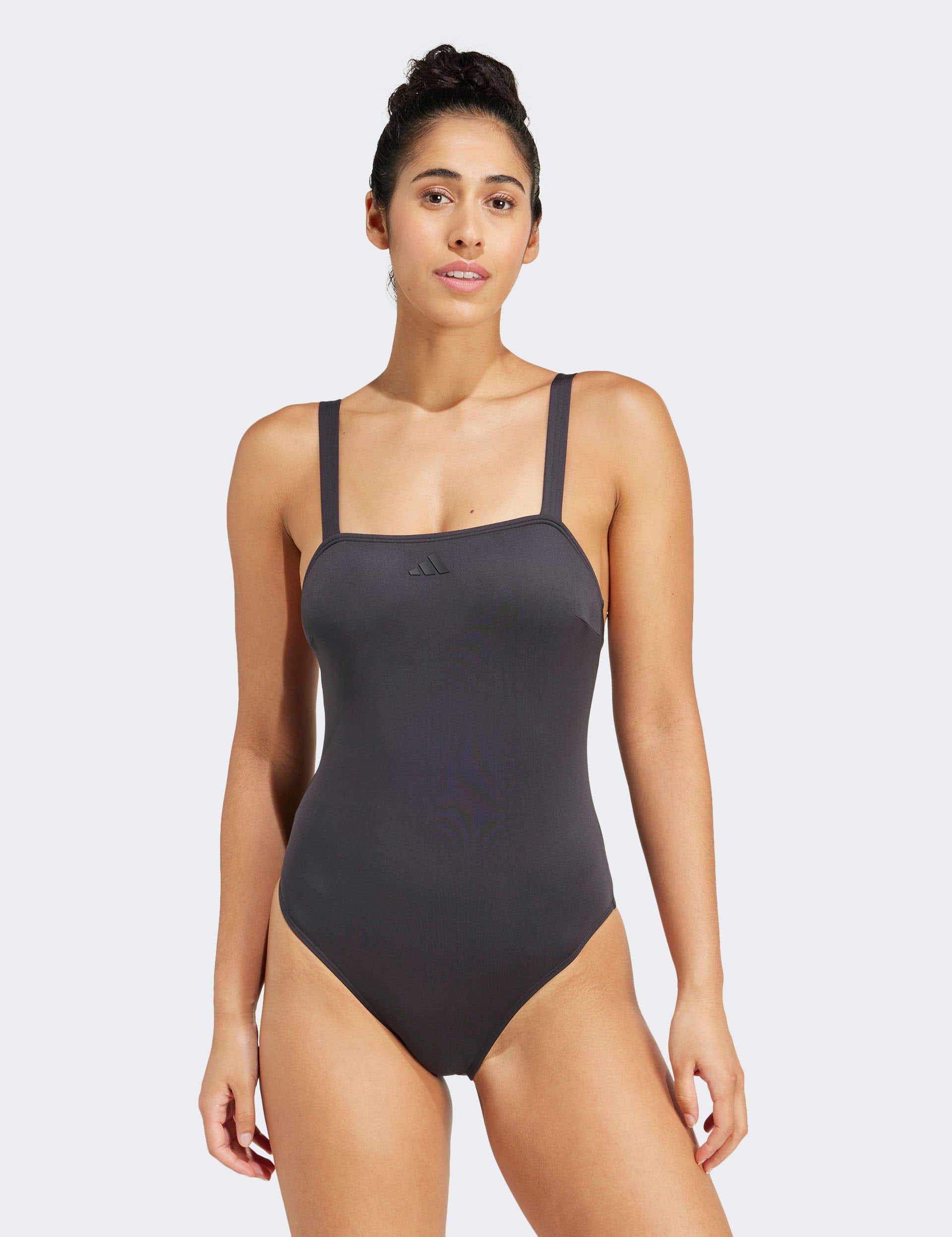 Iconisea Padded U Back Swimsuit for Women - Adjustable Straps & Removable Cups - Black One Piece Bathing Suit - Perfect for Swimming, Beach Vacation & Poolside Relaxation