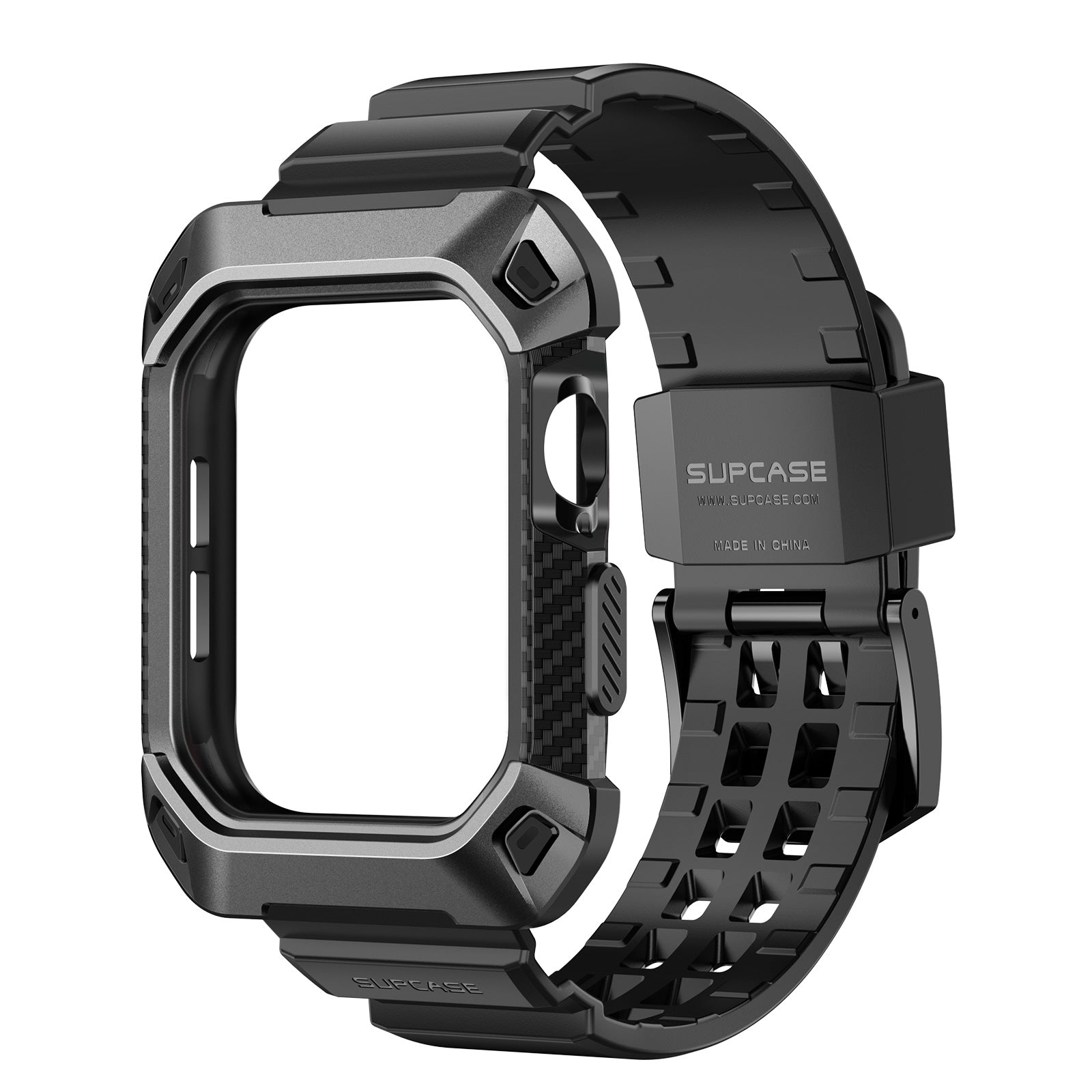 Apple Watch UB Pro Wristband Case (46mm) Black - Durable Protective Cover for Apple Watch Series 8/7/6/SE - Perfect for Workouts, Running & Outdoor Activities