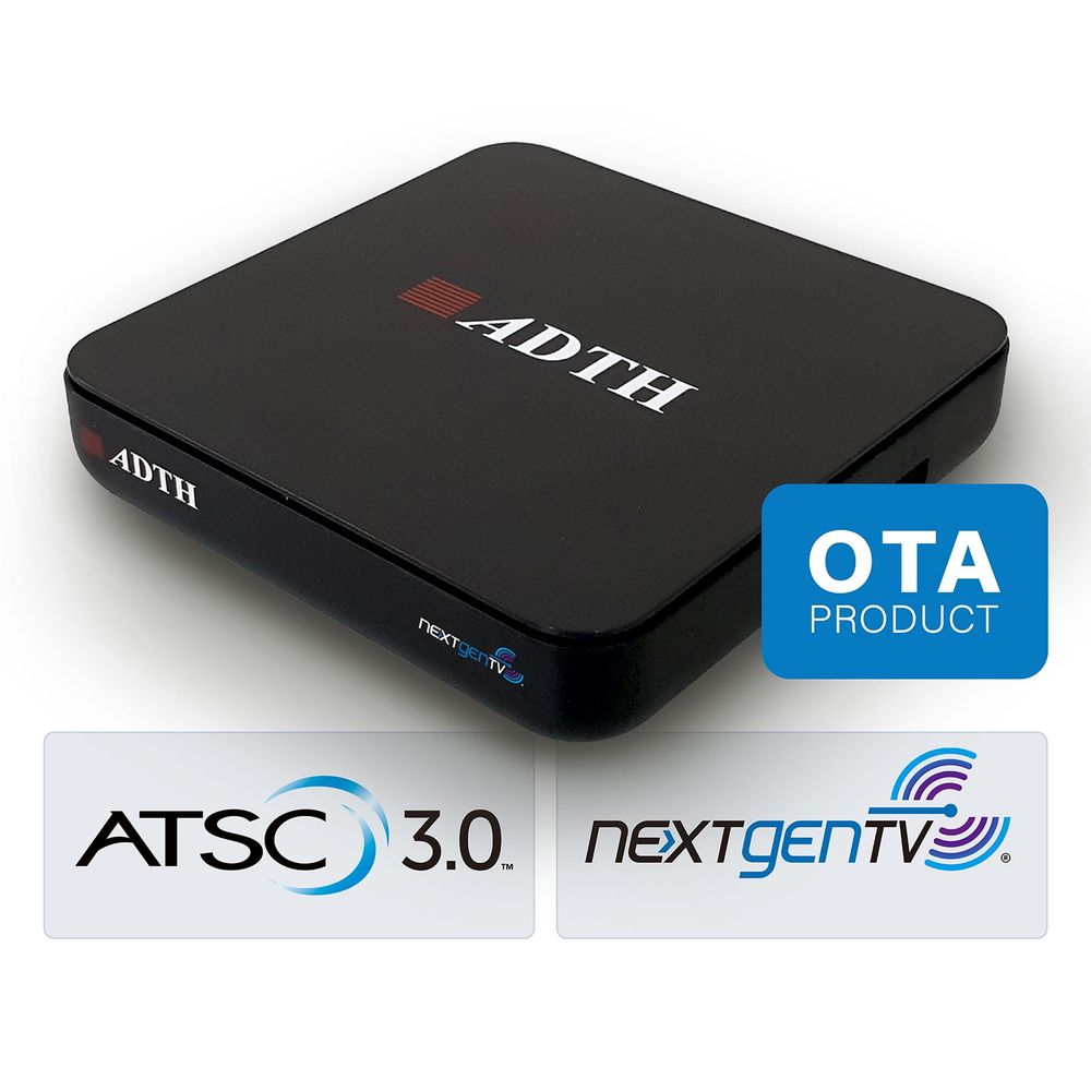 Adth X23A3U Next Generation ATSC 3.0 Single OTA Tuner - Digital TV Antenna Receiver for Cord Cutting, Home Theater & Outdoor Entertainment