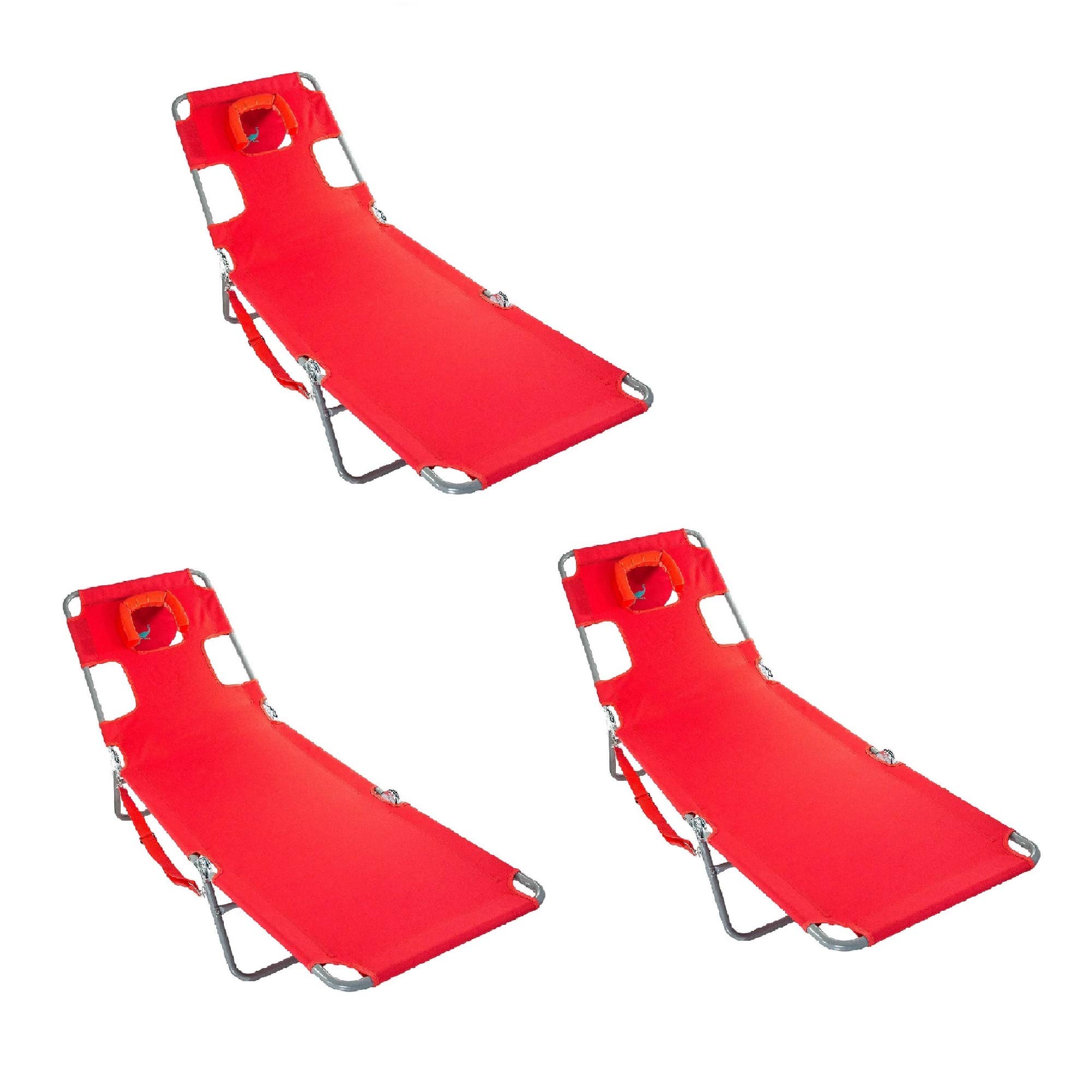 Premium Ostrich Chaise Lounge - Foldable & Portable Sunbathing Chair for Pool, Beach, and Backyard (3-Pack) | Perfect for Relaxing, Tanning, and Outdoor Lounging
