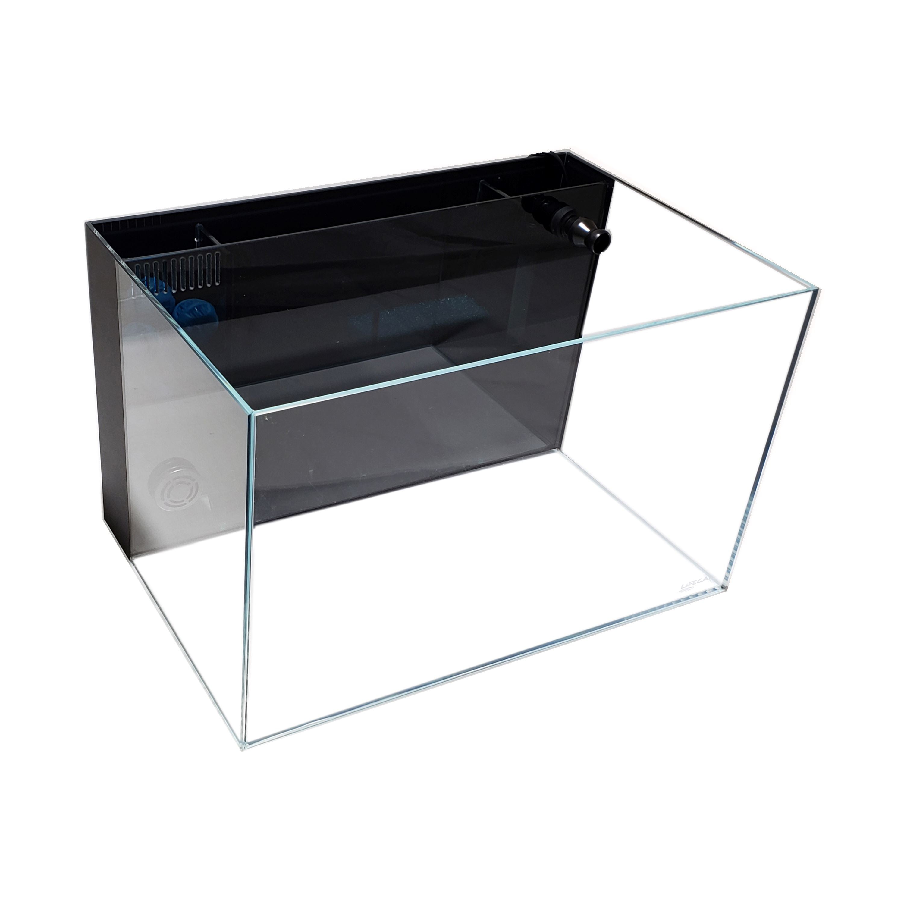 Lifegard Aquatics 4.14 Gallon CRYSTAL 45 Degree Low Iron Ultra Clear Glass Aquarium Tank - Perfect for Betta Fish, Shrimp, or Small Aquatic Plants