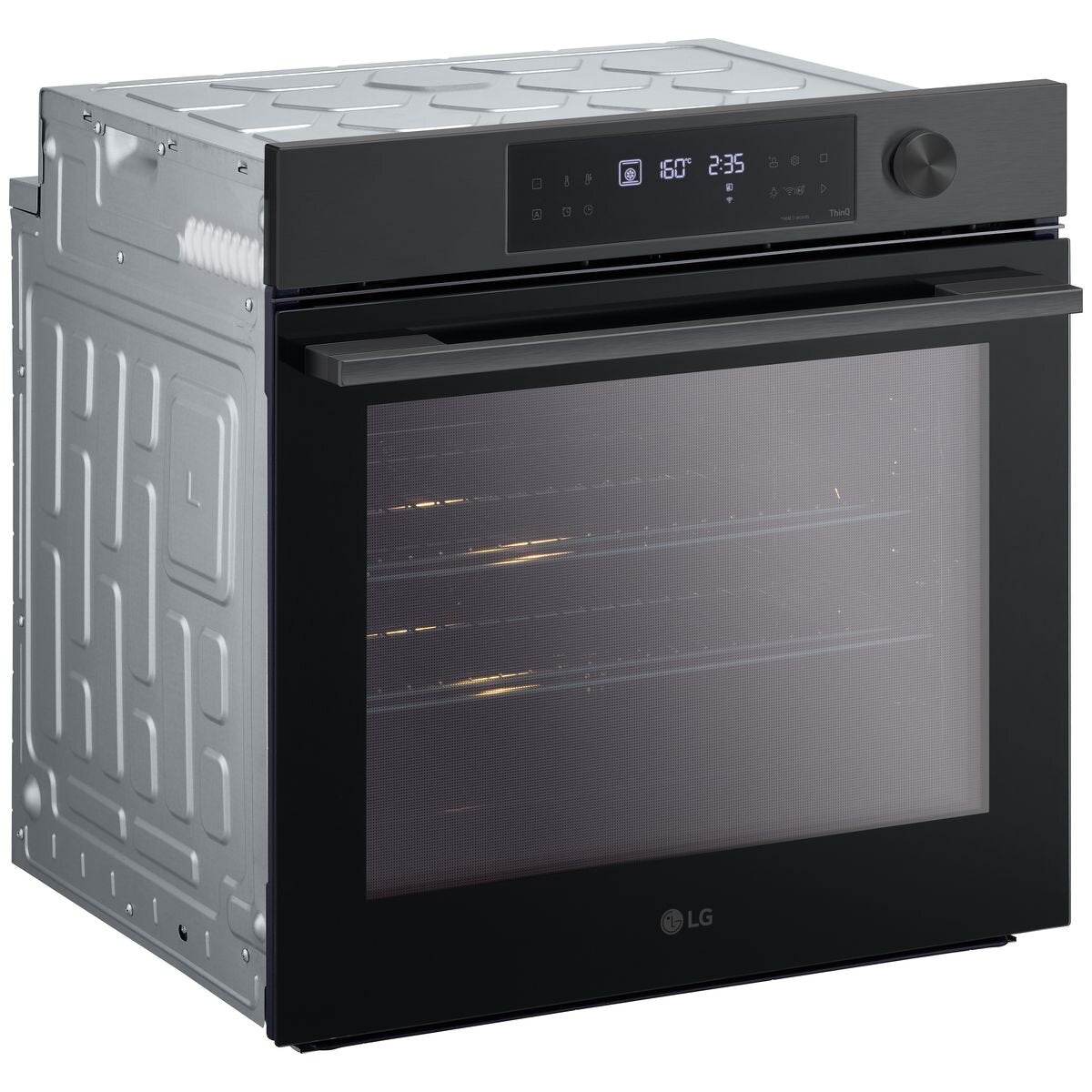 LG 60cm InstaView Series 7 Pyrolytic Self-Cleaning Oven - Black (BO607G1MB4) | Smart Built-In Electric Oven with Door-in-Door Design for Modern Kitchens & Home Baking
