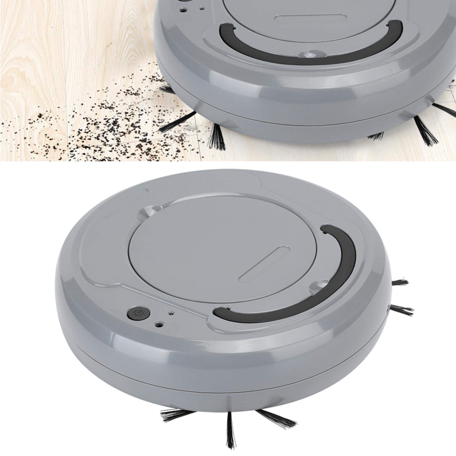 01 400ml Robot Vacuum Cleaner for Home & Hotel - Smart Auto Cleaning for Bedroom, Living Room (Grey Pisa Leaning Tower Design) | Perfect for Pet Hair, Hardwood Floors & Daily Cleaning