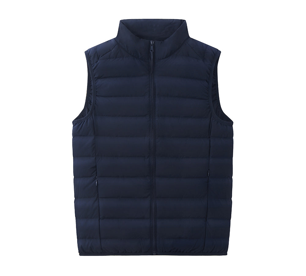 TARRAMARRA® Men's Ultra Light White Duck Down Vest - Warm Winter Puffer Jacket for Outdoor Activities & Casual Wear